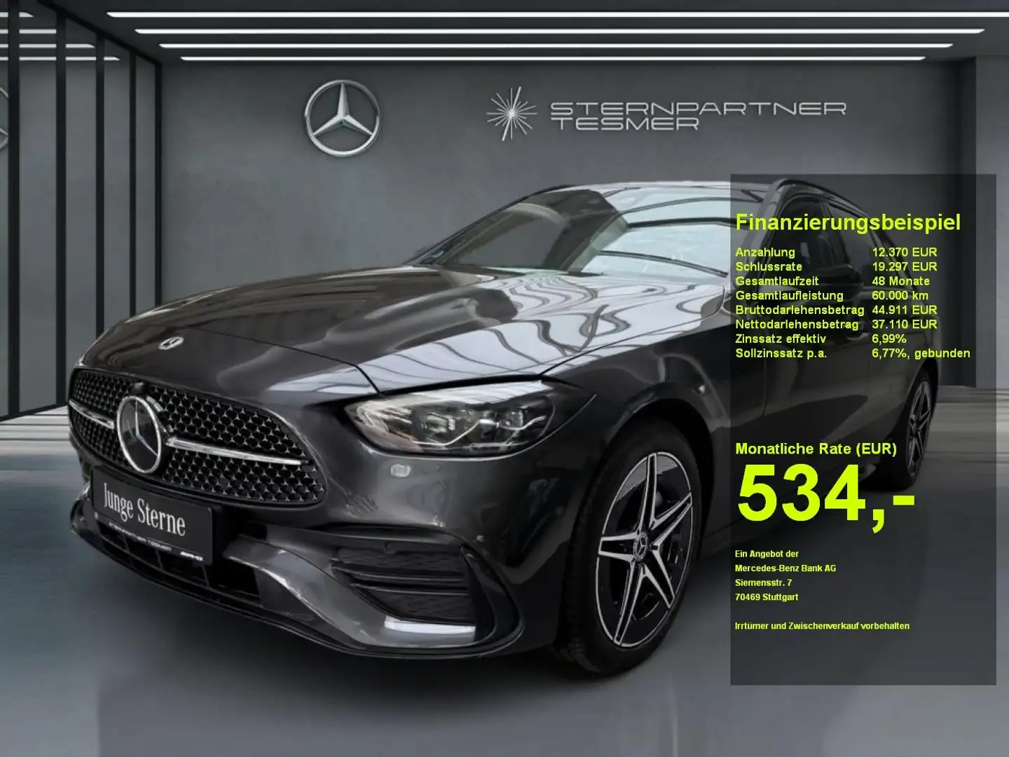 Mercedes-Benz C 300 de T AMG+NIGHT+PANO+KAMERA+AHK+DISTRONIC Grau - 1