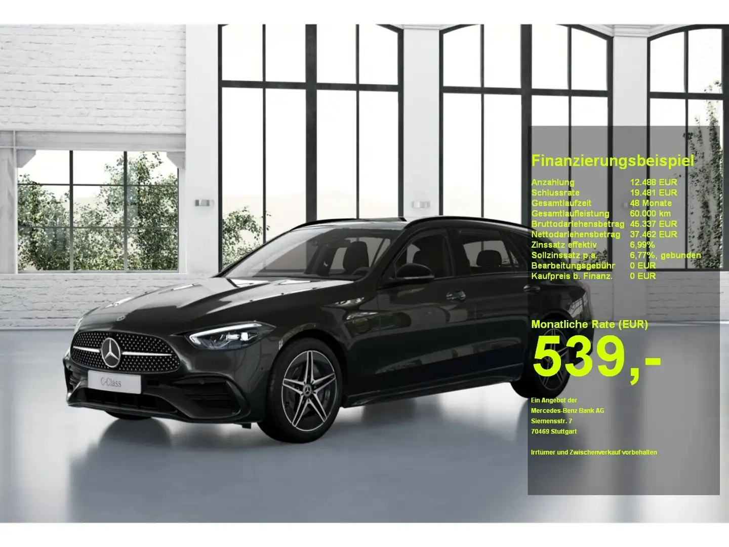 Mercedes-Benz C 300 de T AMG+NIGHT+PANO+KAMERA+AHK+DISTRONIC Grau - 1