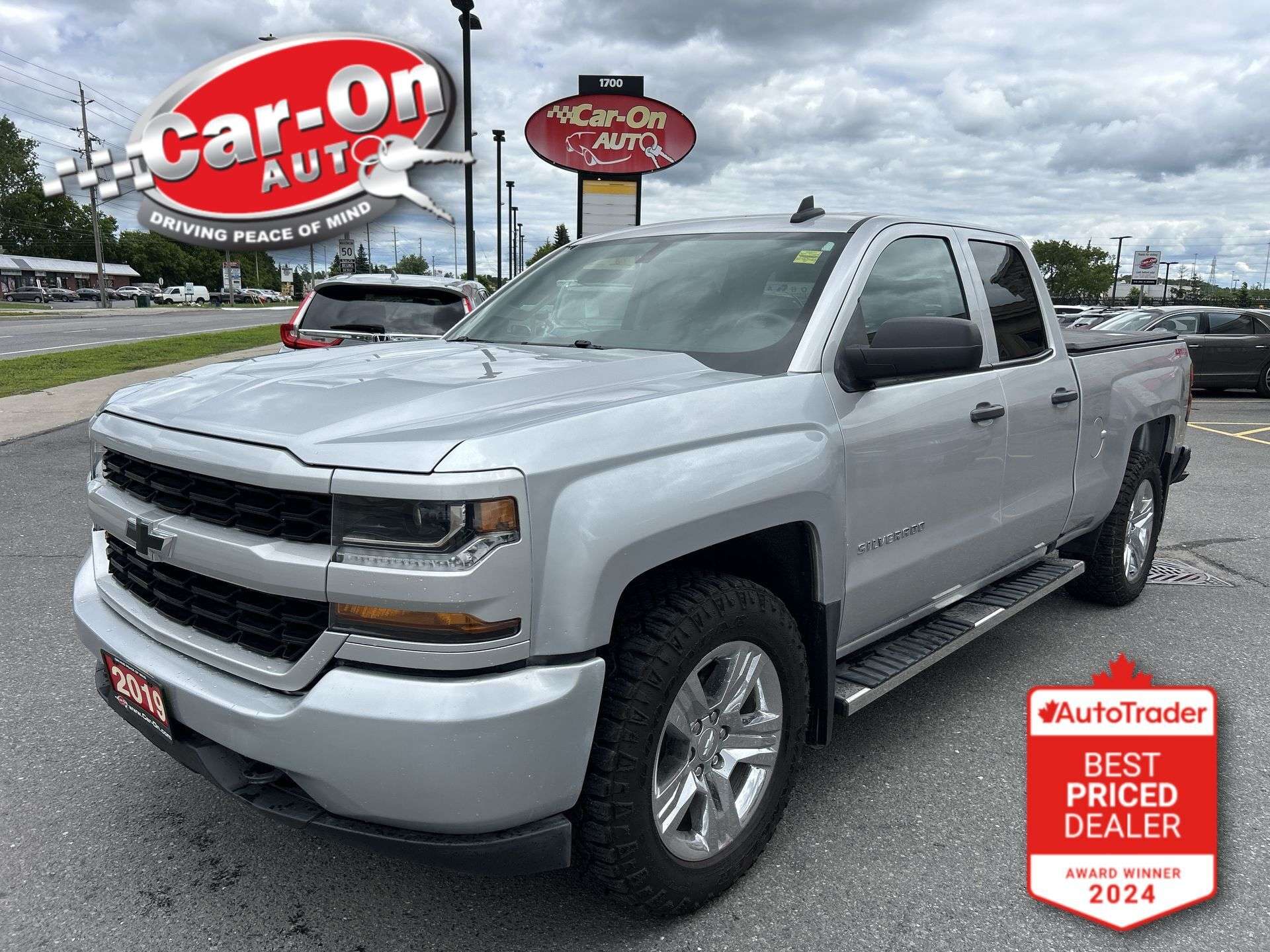 Silver 2019 Chevrolet Silverado 1500 Pickup Truck Four-Wheel Drive Automatic