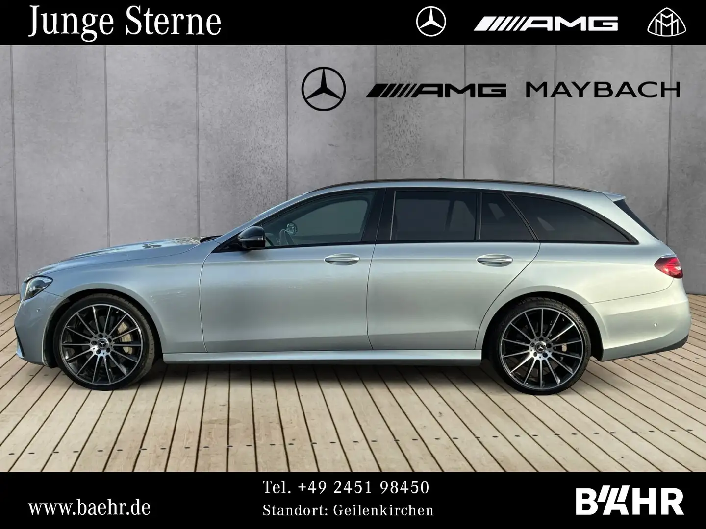 Mercedes-Benz E 400 E 400 d 4M T AMG+Night/Pano/Burmester/360°/LMR20 Silber - 2