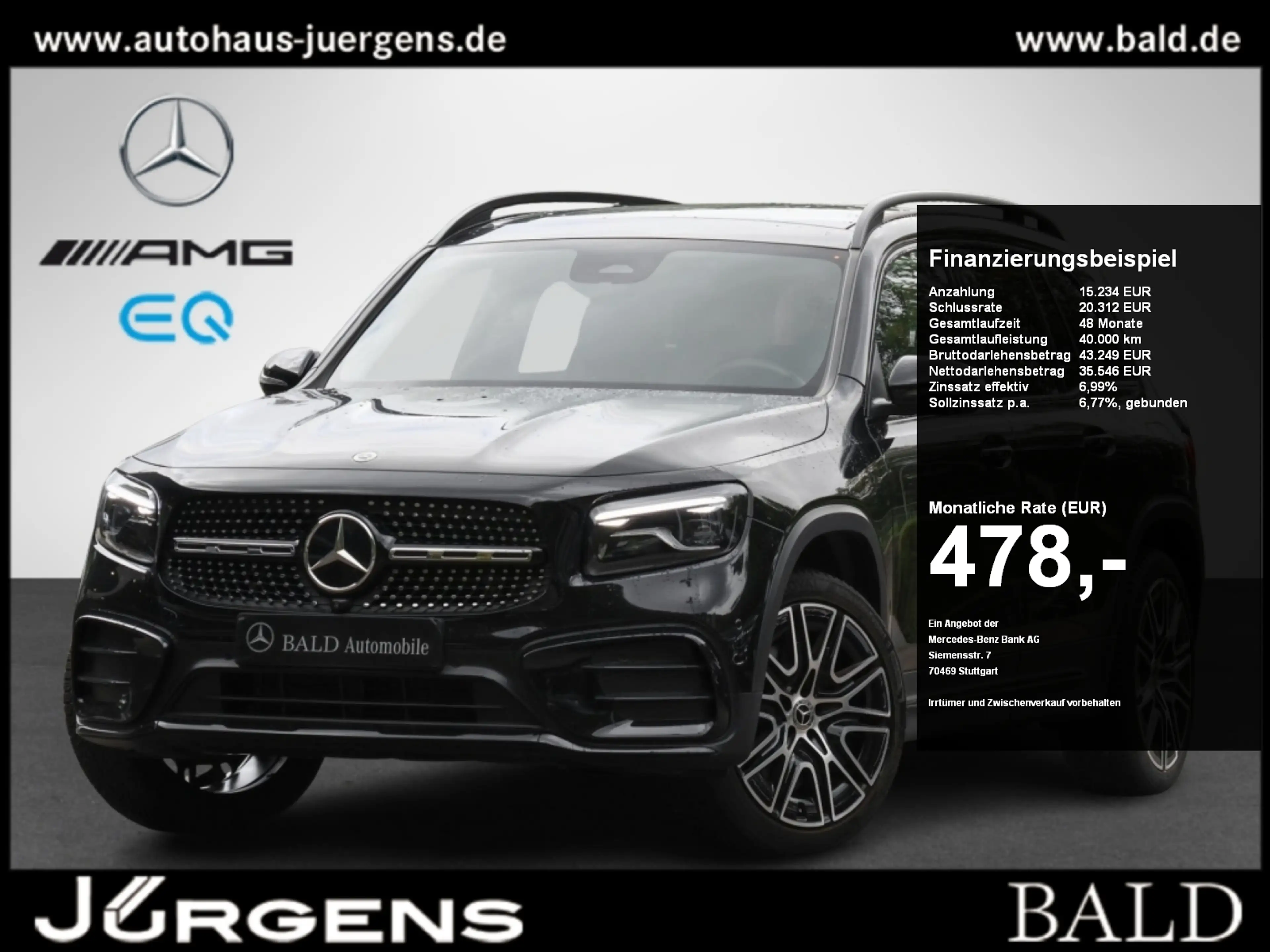 Mercedes-Benz GLB 250 4M AMG-Sport/Pano/AHK/360/Night/7Sitzer