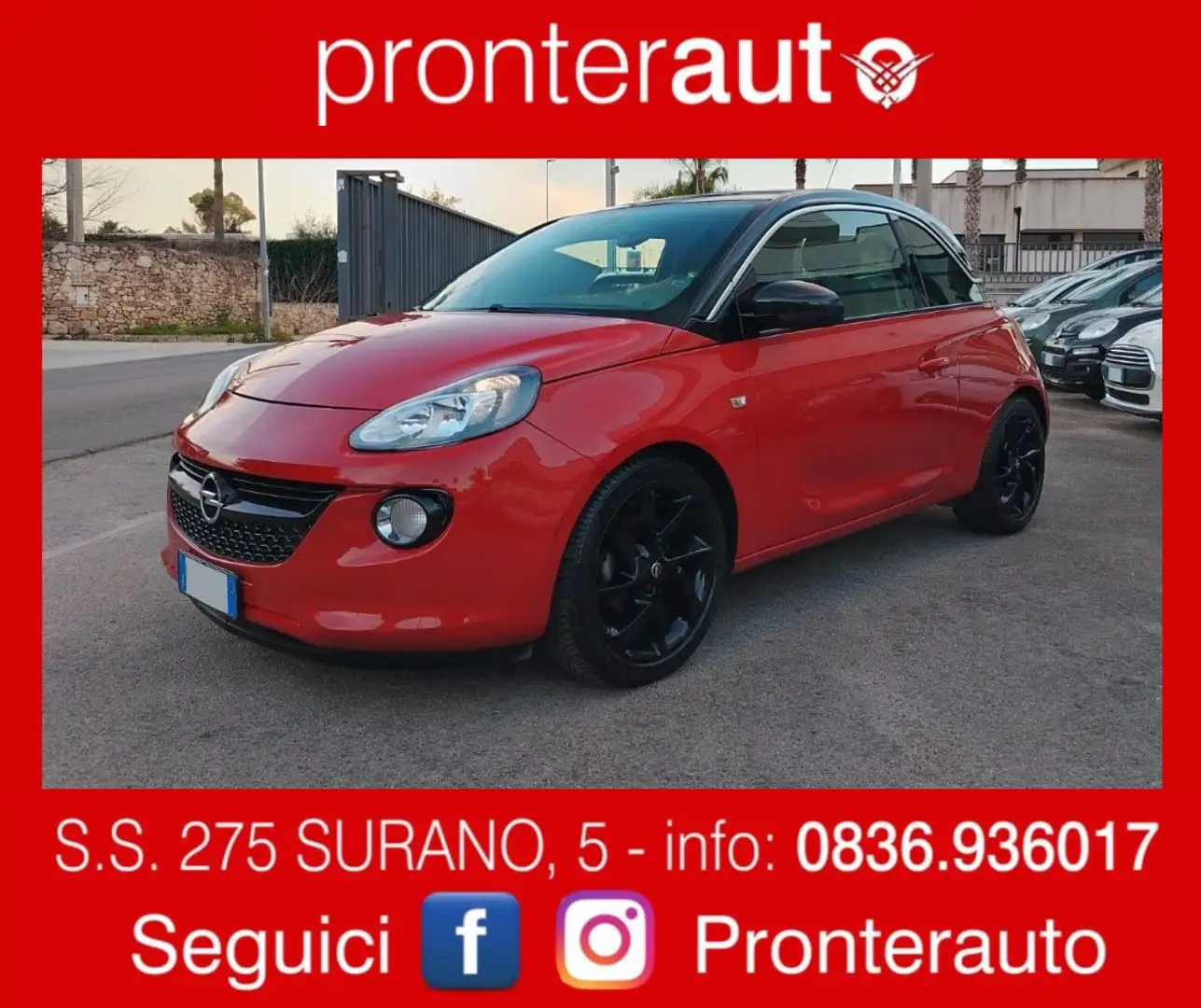 Opel Adam 1.2 70cv White-Black Link Rosso - 1
