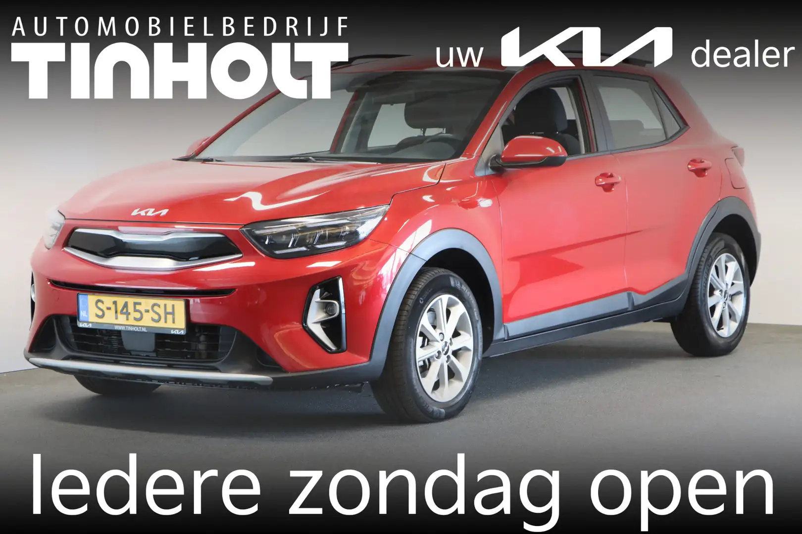 Kia Stonic 1.0 T-GDi MHEV DynamicLine Navigatie Rood - 1