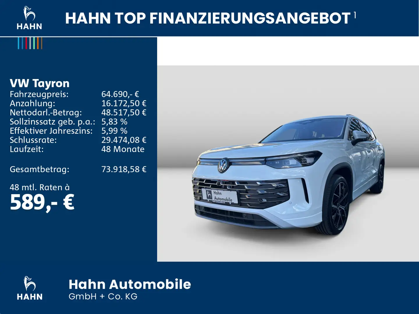 Volkswagen Tayron Elegance 1,5 l eHybrid Weiß - 2