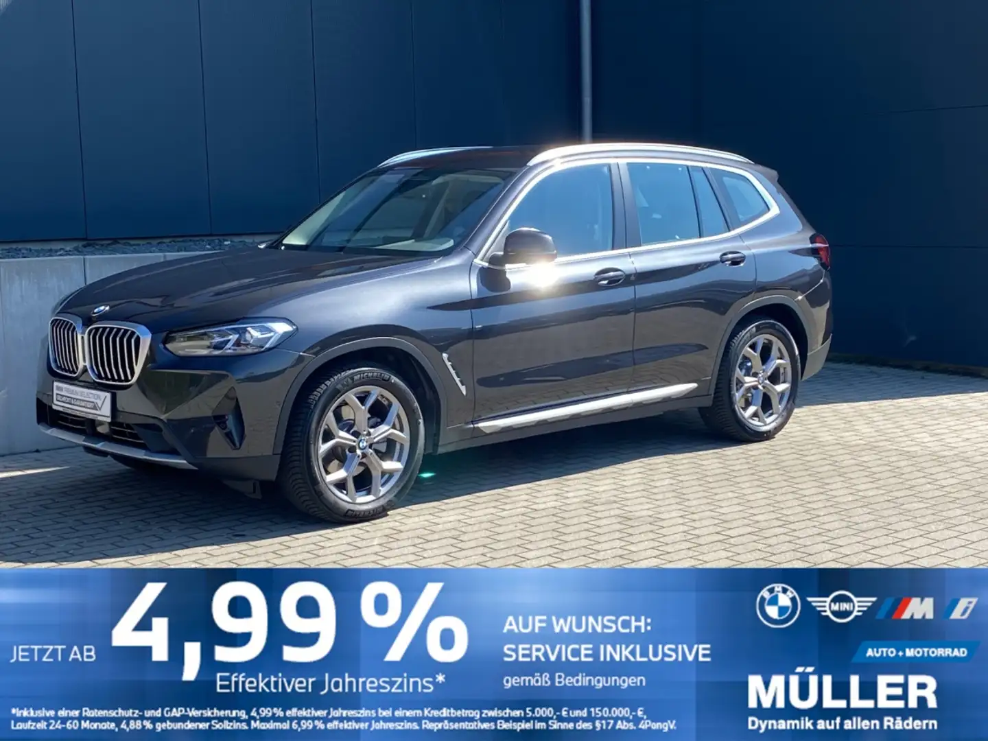 BMW X3 xDrive20i AHK/SHZ/LHZ/hk/AKUSTIK/CAM/ROLLO AHK/SHZ Grau - 1