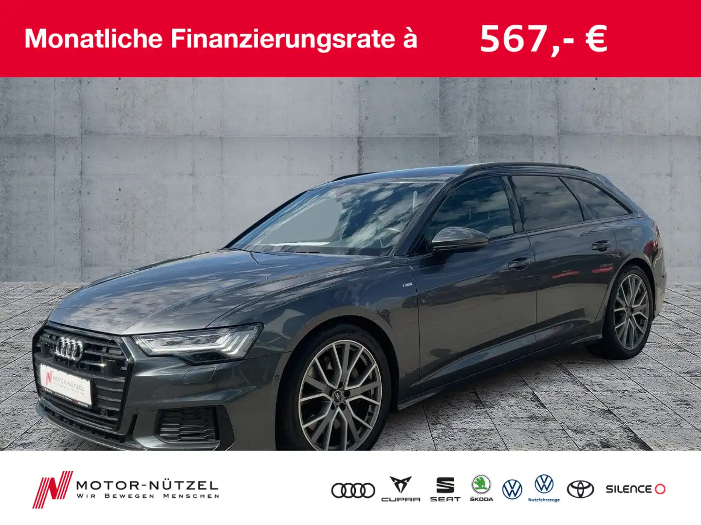 Audi A6 55 TFSI QU 2xS-LINE MATRIX+NAV+B&O+360° Grau - 1