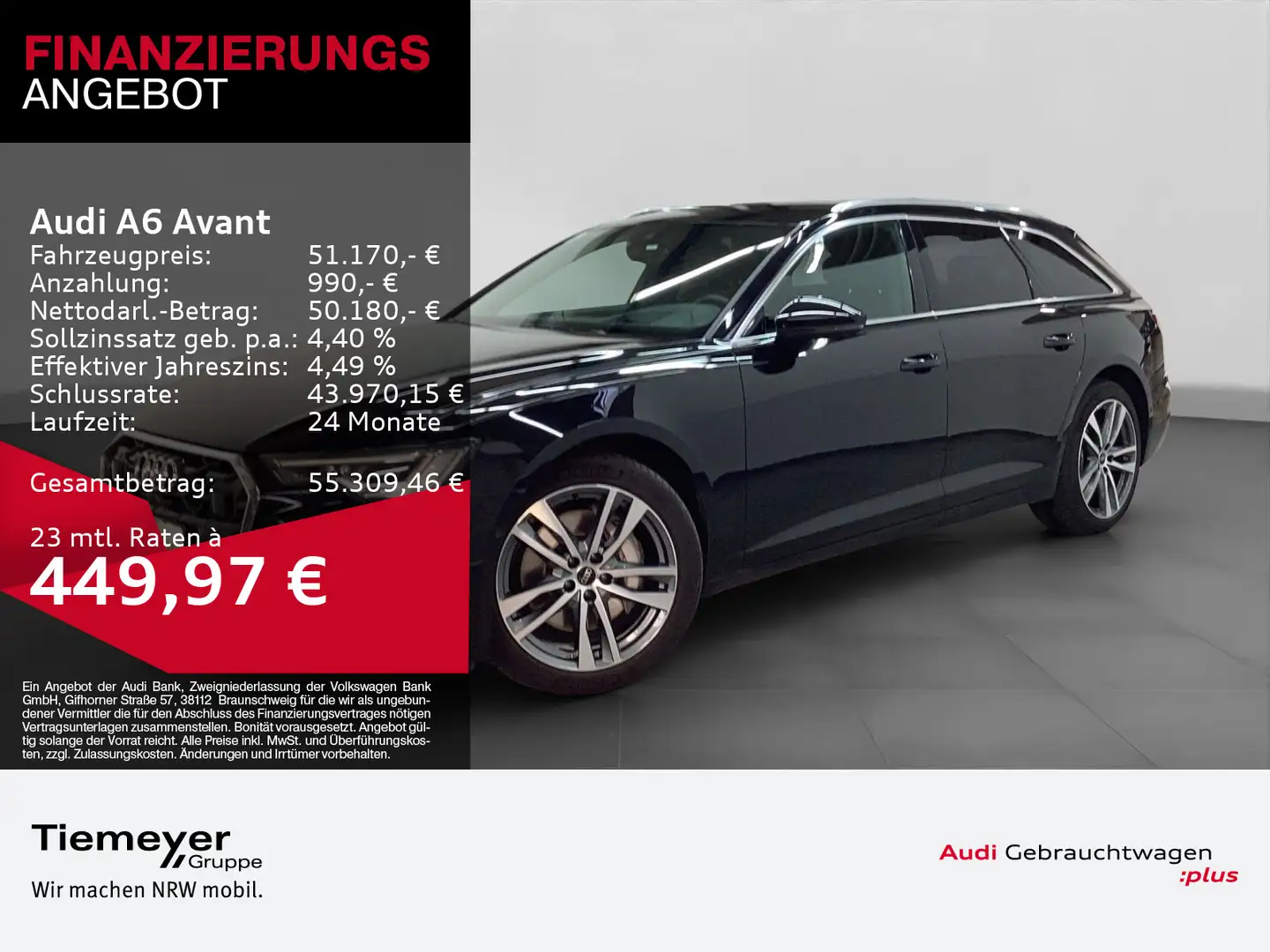 Audi A6 50 TDI Q ADVANCED HuD 360° MATRIX MEMOR Schwarz - 1