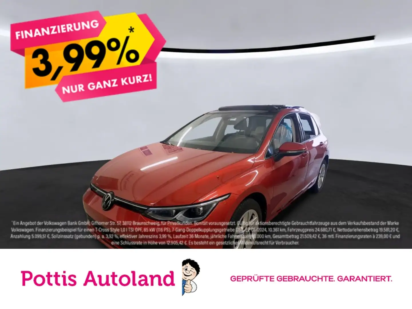 Volkswagen Golf 1.0 eTSI DSG LIFE NAVI PANO KAMERA KLIMA Rot - 1