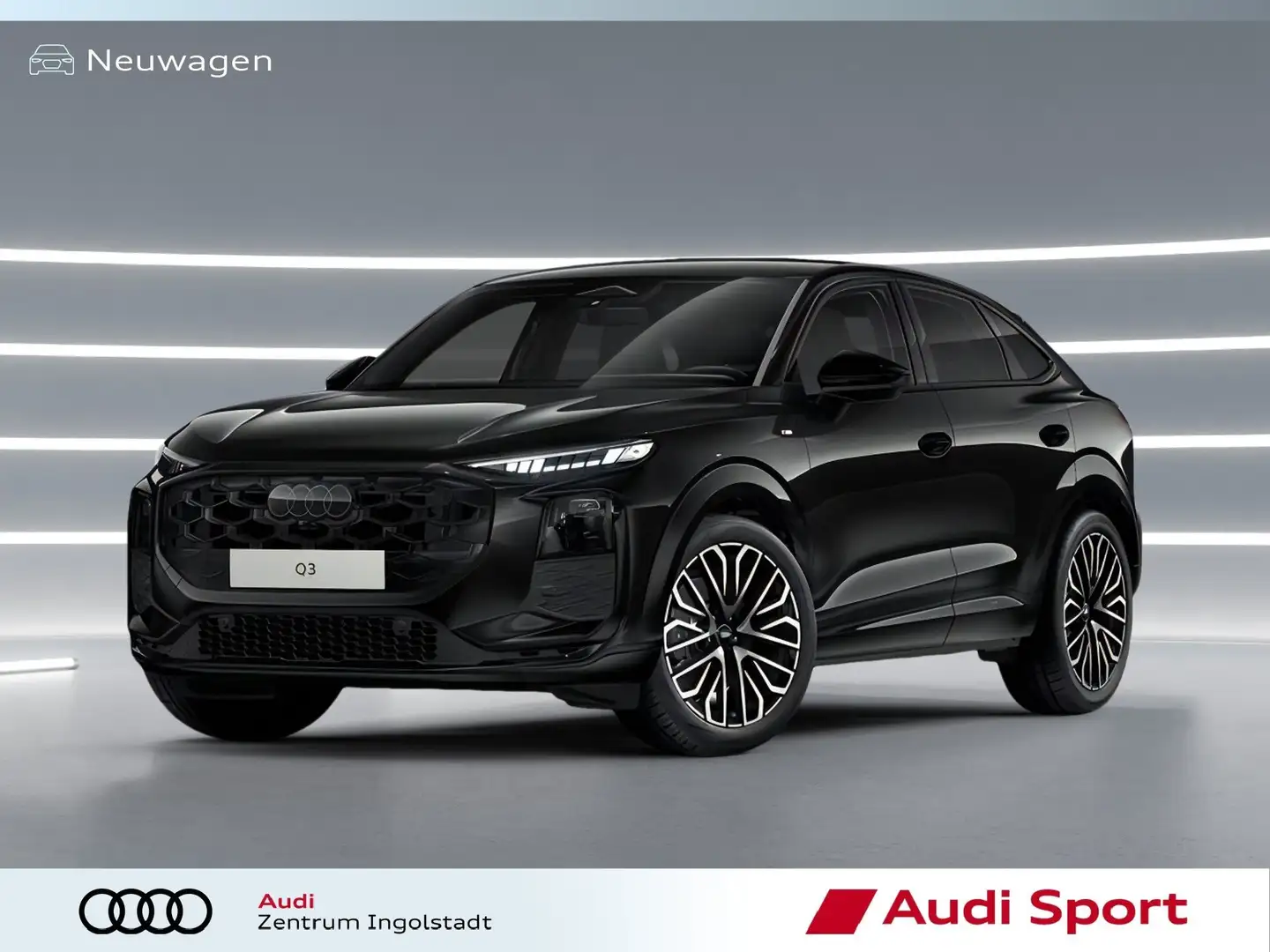Audi Q3 Sportback TDI S tronic AHK,LED UPE 62.175,- Noir - 2