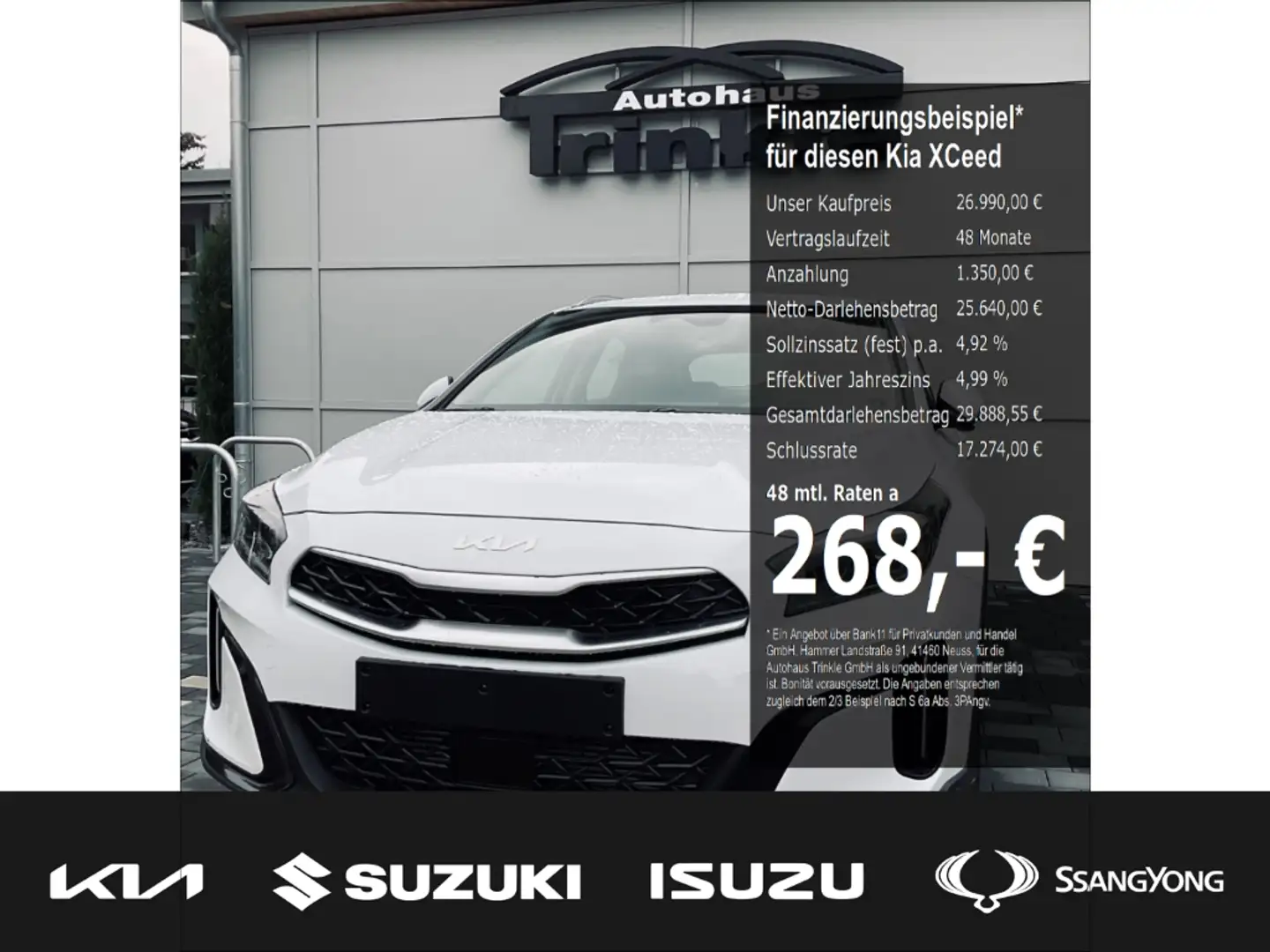 Kia XCeed 140 PS SPIRIT DCT LED ACC Apple CarPlay Android Au Weiß - 1