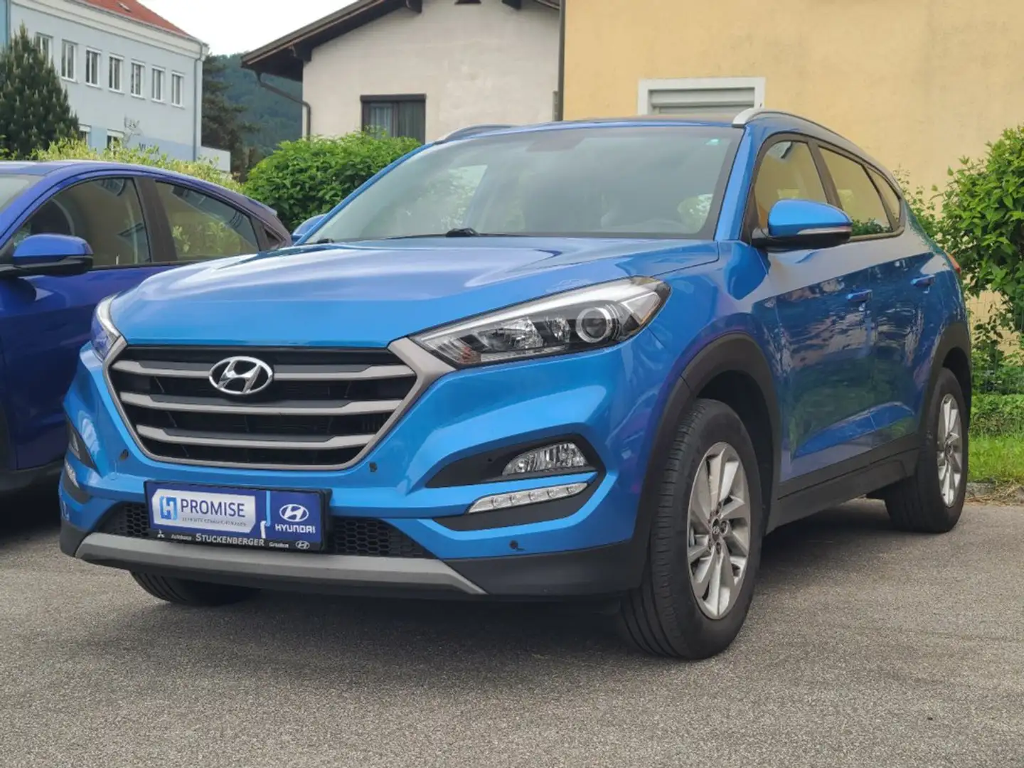 Hyundai TUCSON Premium 1,6 T-GDi 4WD DCT 806m-O6 Blau - 1