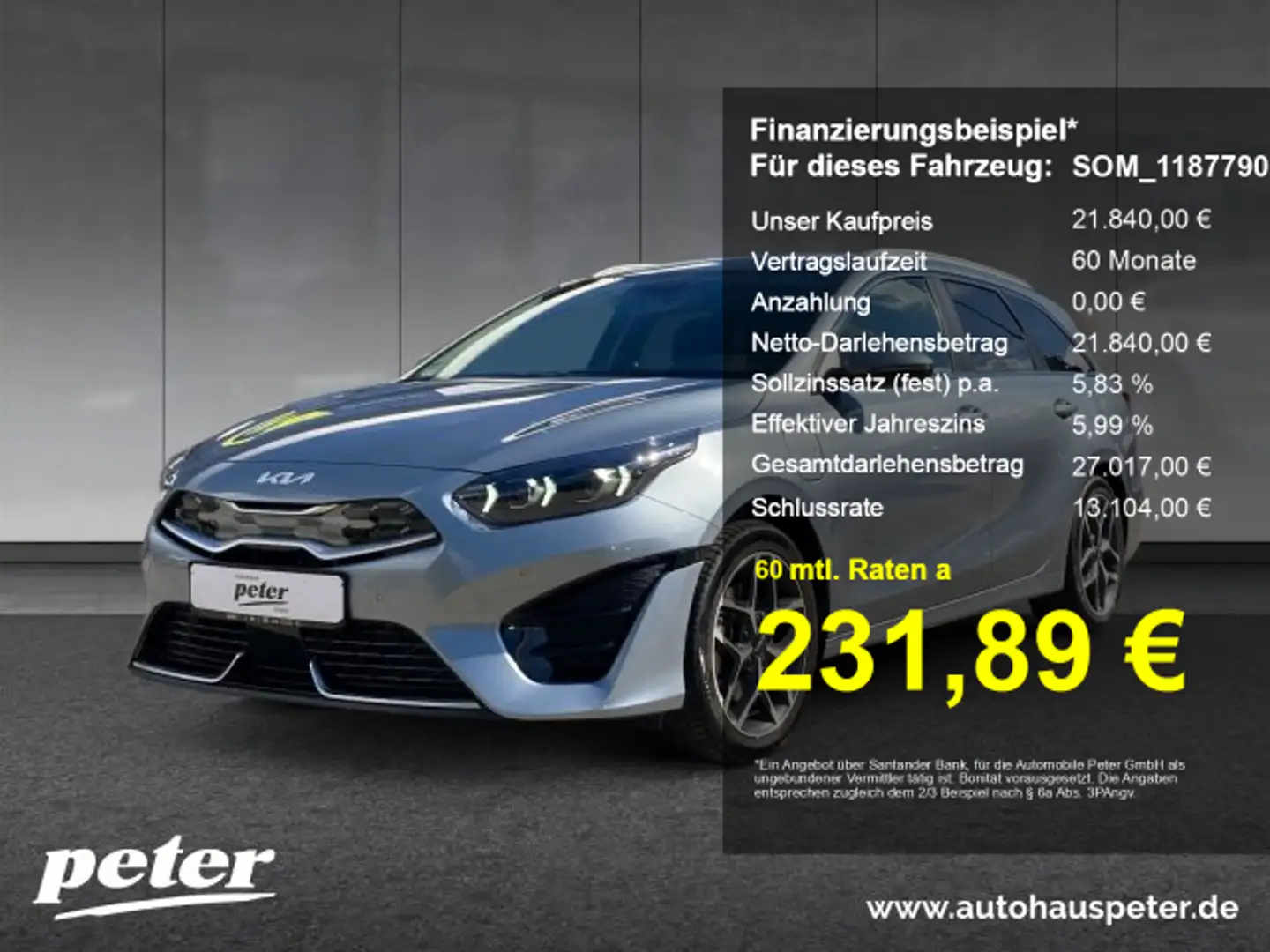 Kia Ceed / cee'd Ceed 1.6 Plug-in Hybrid Platinum Edition DSG-Automatik Argent - 2