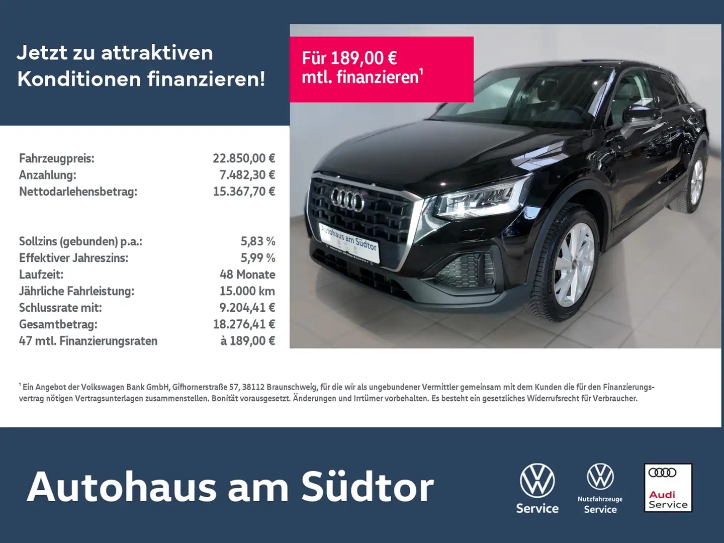 Audi Q2 35 1.5 TFSI S-tronic | LED RFK ACC Navi Schwarz - 1
