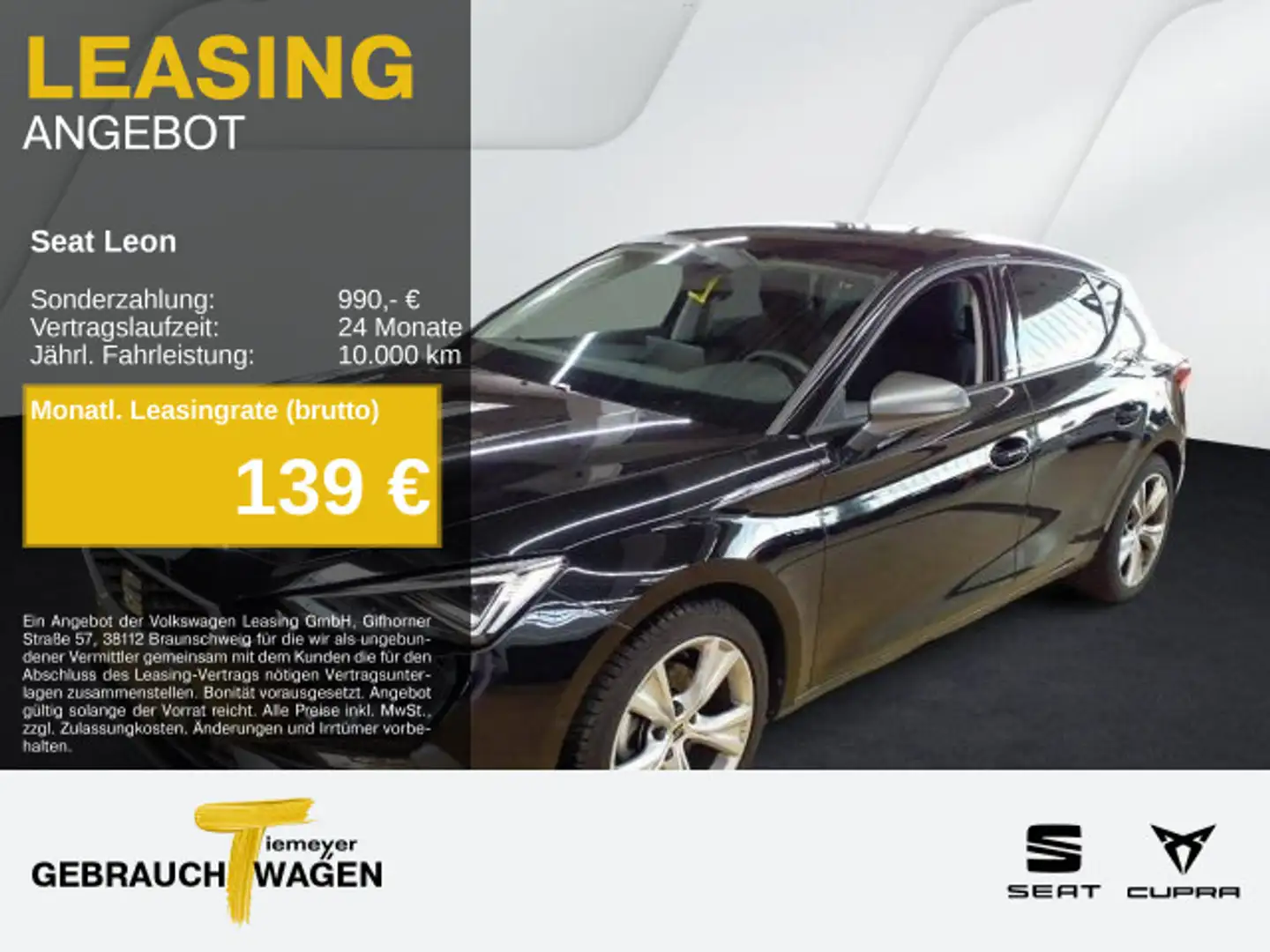 SEAT Leon 2.0 TDI DSG FR MOD.2025 MATRIX 12,9"NAVI KA Schwarz - 1