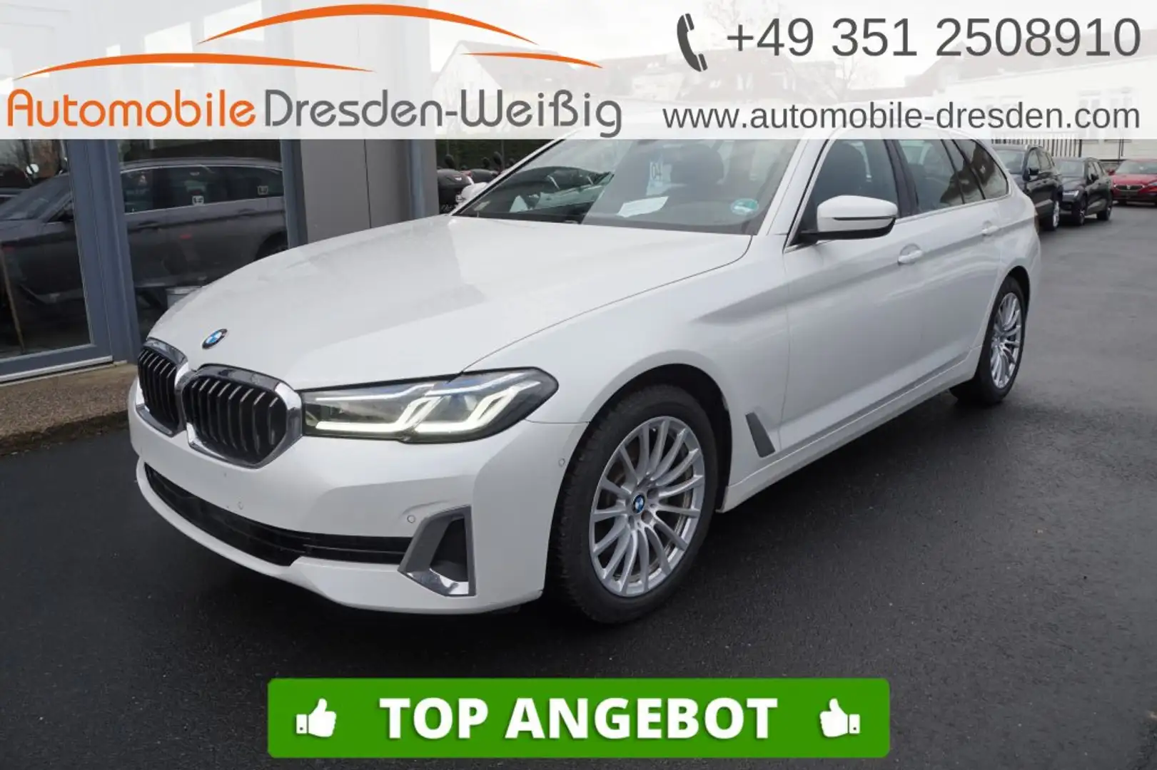 BMW 520 d Touring Luxury Line*UPE 74.330*HeadUp*Pano Weiß - 1