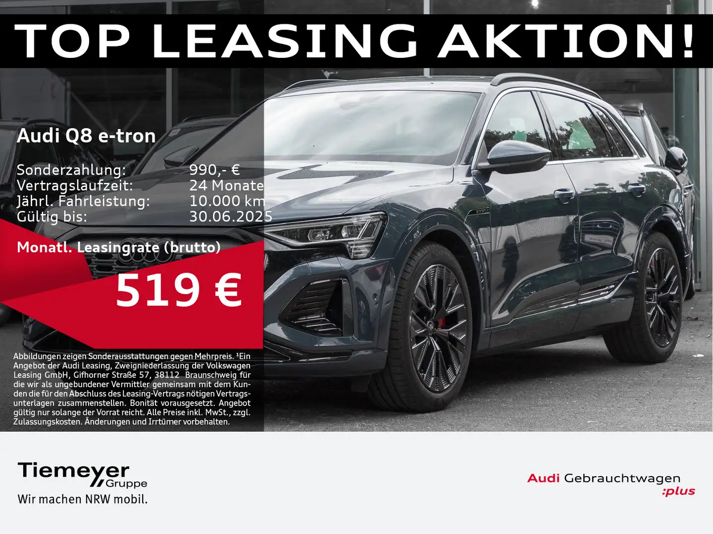 Audi Q8 e-tron 55 Q S LINE LM21 LEDER MATRIX HuD Blau - 1