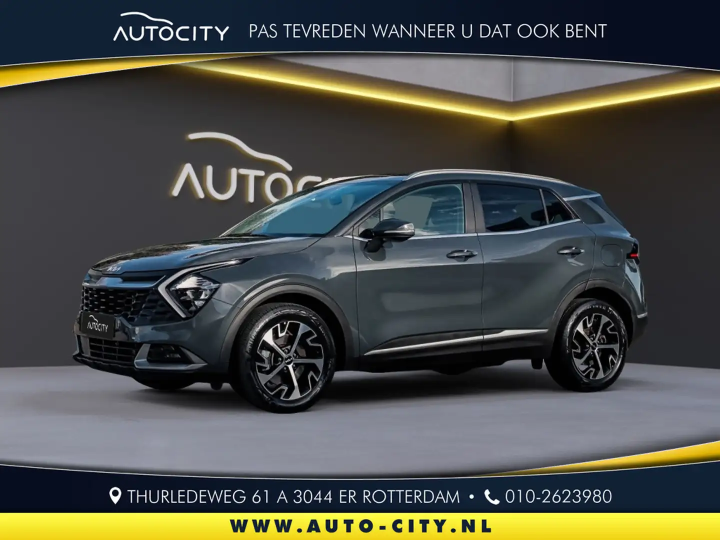 Kia Sportage 1.6 T-GDi 230pk HEV Hybrid Dynamicline Navi l Came Gris - 1