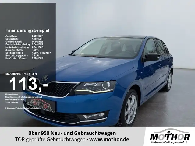 Skoda Rapid/Spaceback Rapid Spaceback Drive 1.0 TSI TEMP NAVI PDC SHZ