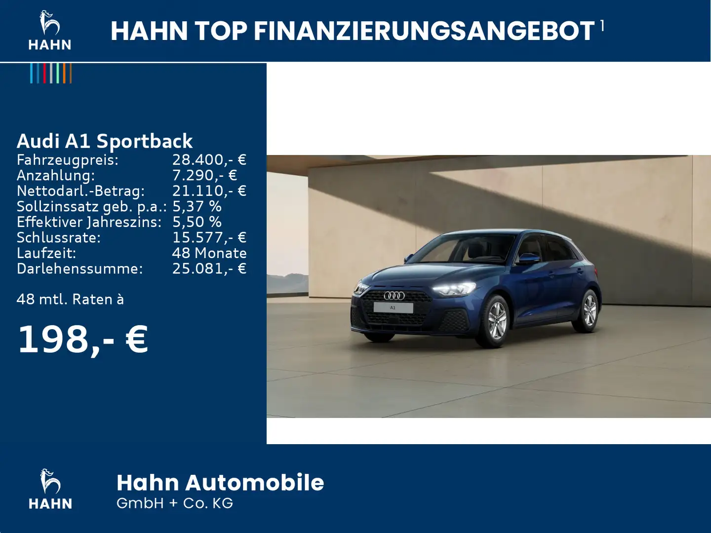 Audi A1 30 TFSI 116 PS Blau - 2