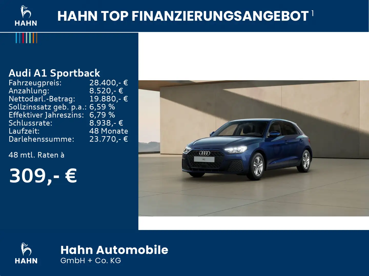 Audi A1 30 TFSI 116 PS Blau - 2