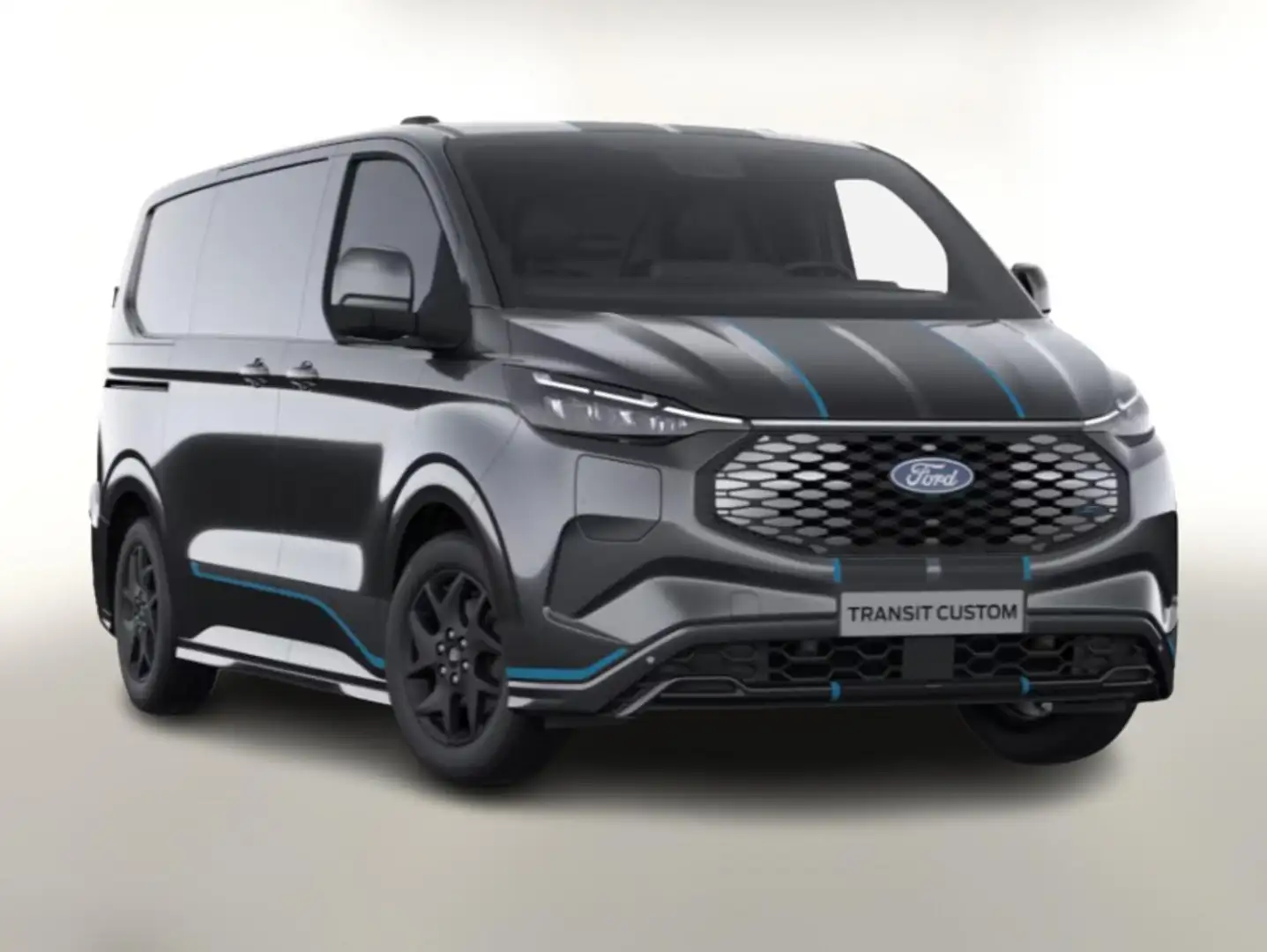 Ford E-Transit Custom Sport 71kWh L2 AHK ProPower ACC 160 kW (... Grau - 1