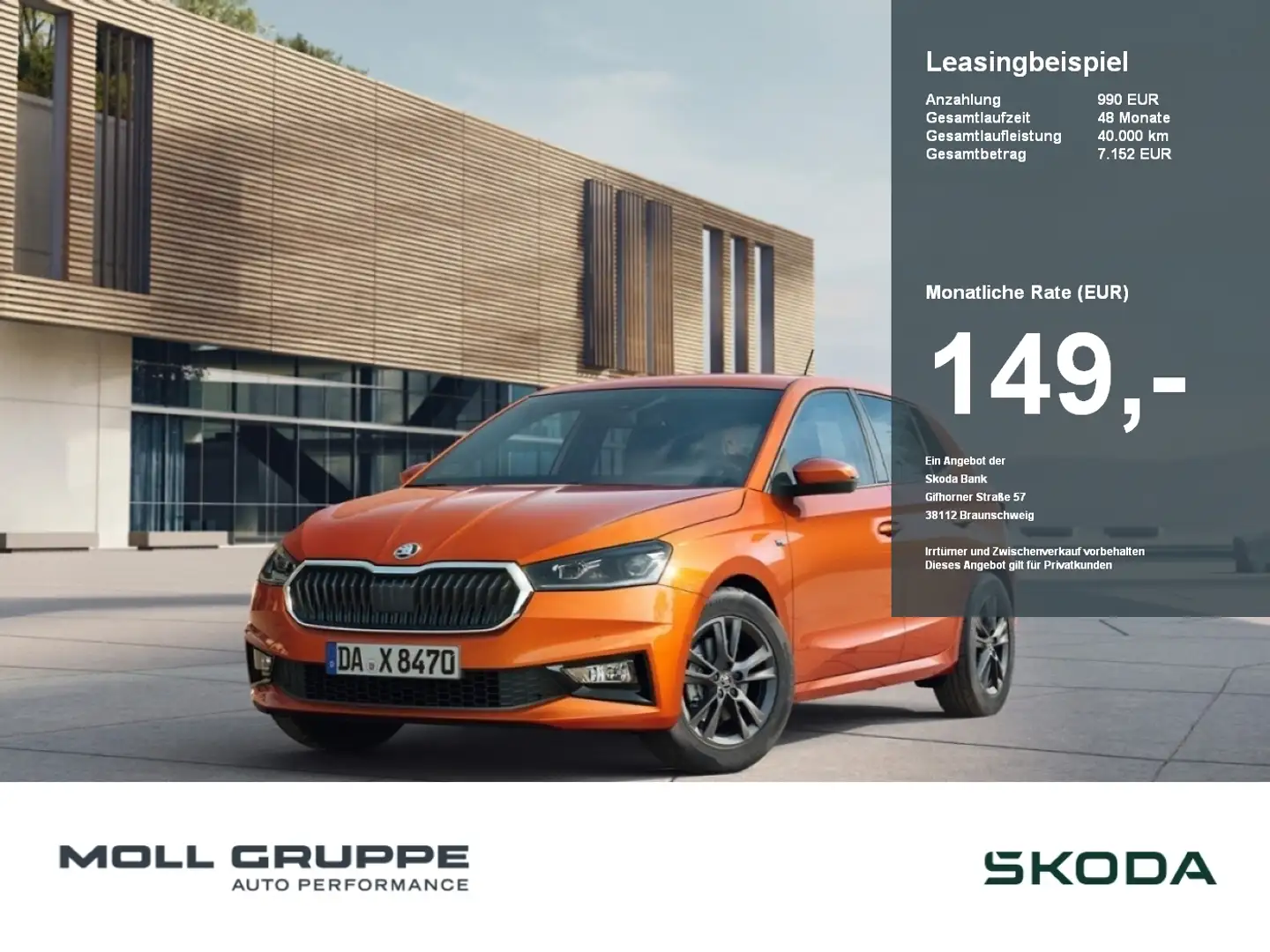 Skoda Fabia Essence 1,0 MPI Blauw - 1