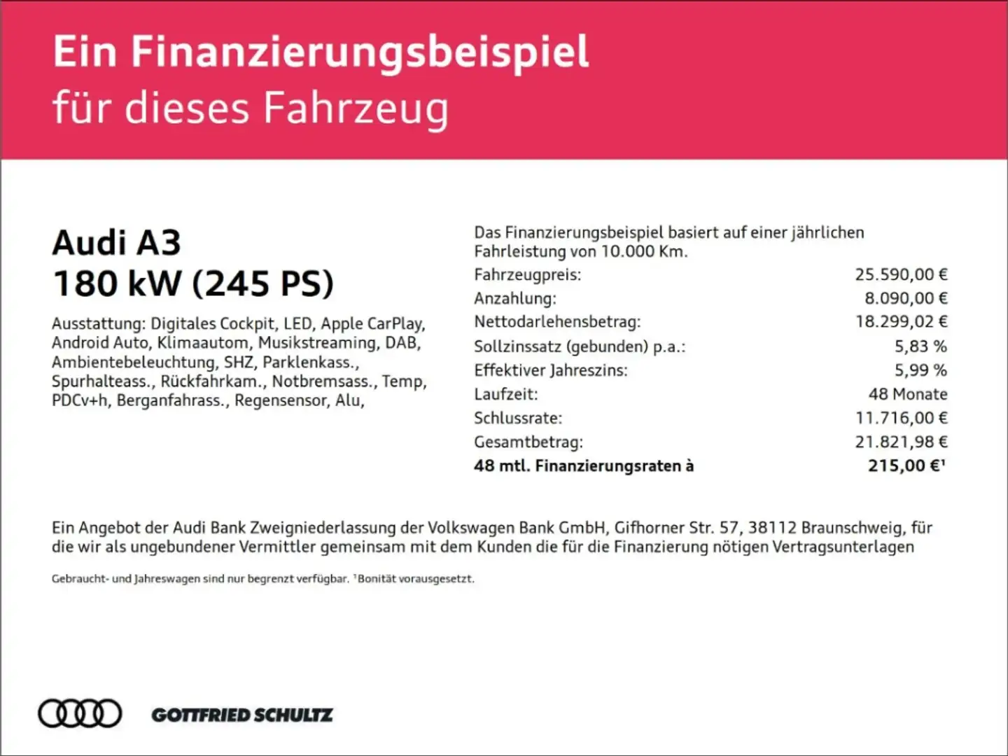 Audi A3 Sb 45 TFSI e S-Line S-Tronic LED KAMERA GRA SHZ AL Blau - 2