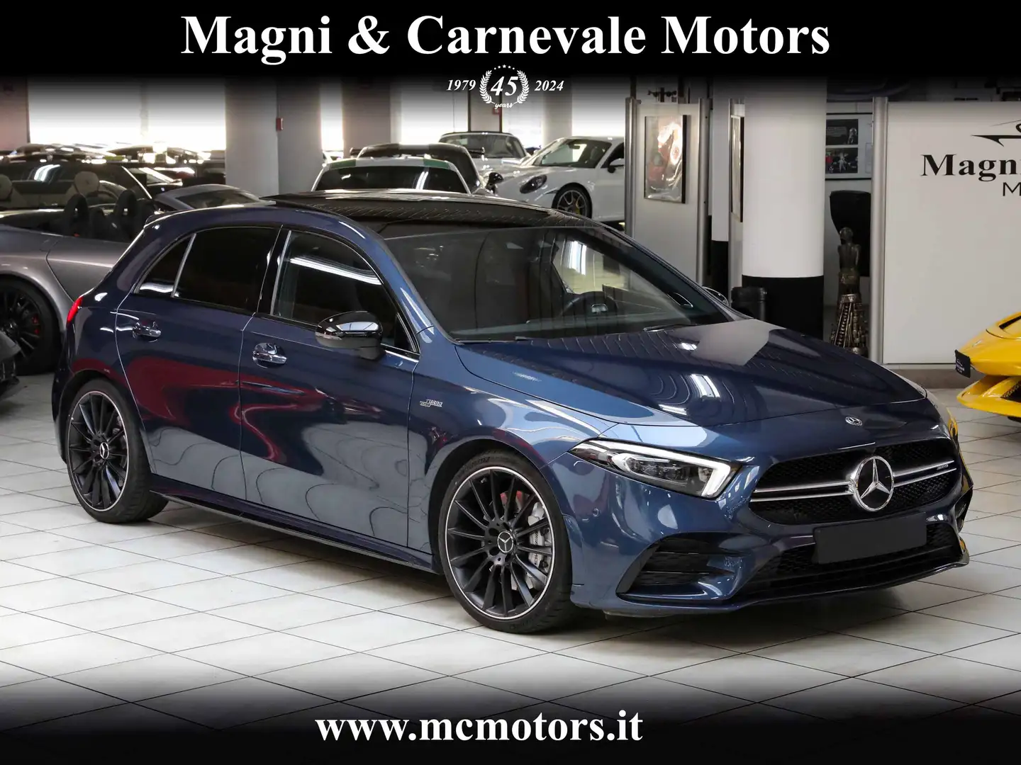 Mercedes-Benz A 35 AMG 4MATIC|AMG TRACK PACE|NIGHT PACK|TETTO|BURMESTER| Blu/Azzurro - 1
