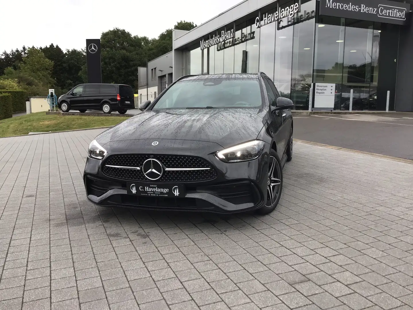 Mercedes-Benz C 300 Diesel / Hybride Break AMG Line Grijs - 1
