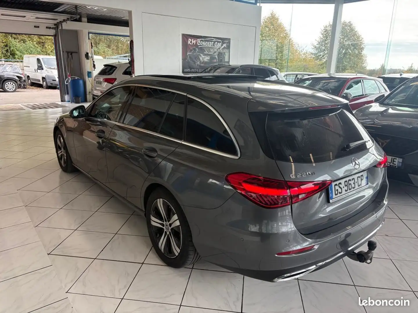 Mercedes-Benz C 220 MERCEDES 220 d-220d Break Avantgarde Line W206 GPS-LED-ATTACHE REMORQUE-TOIT OUV Gris - 2