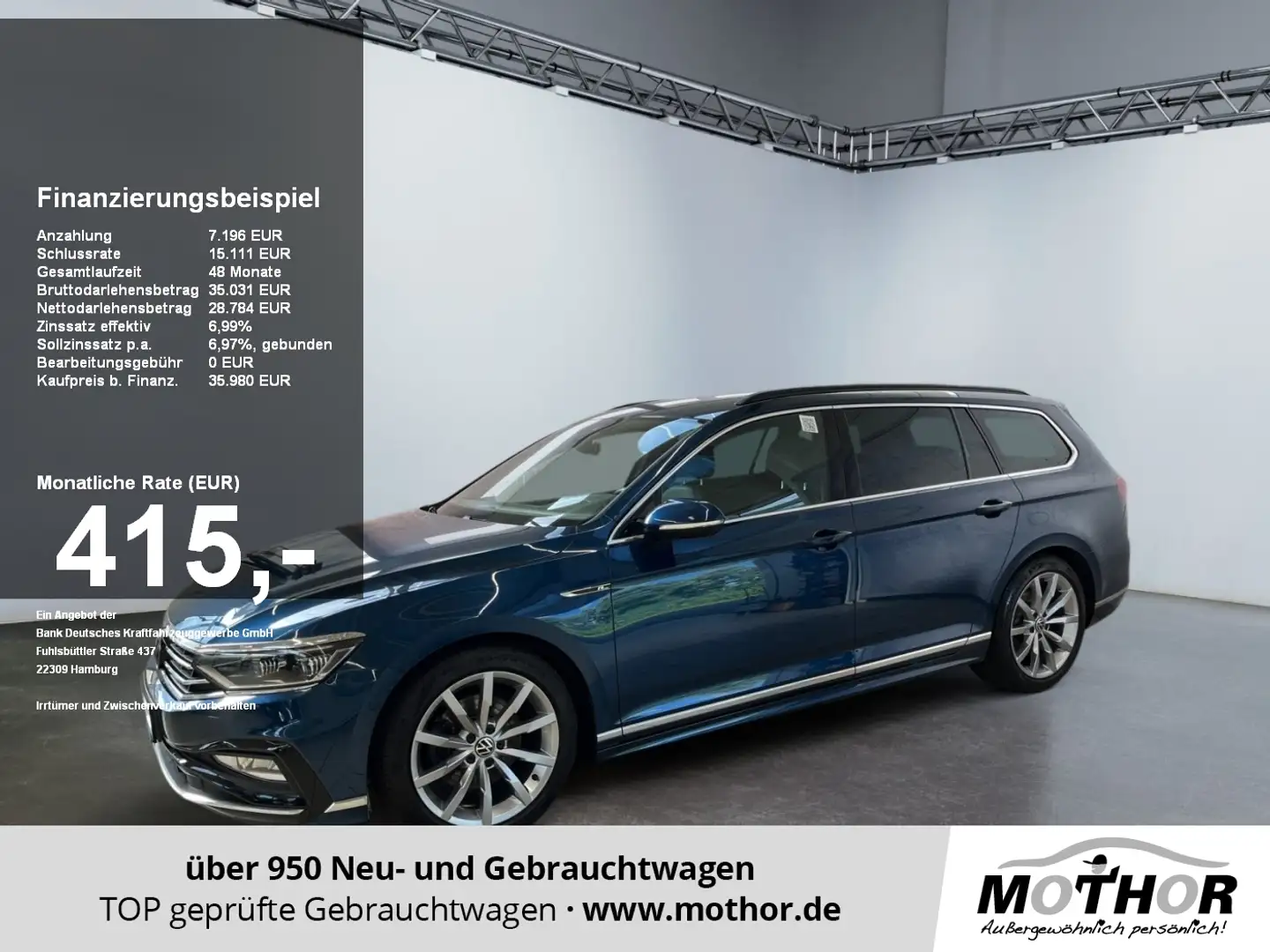 Volkswagen Passat Variant R-Line 2.0 TDI DSG 4Motion Matrix Blau - 1