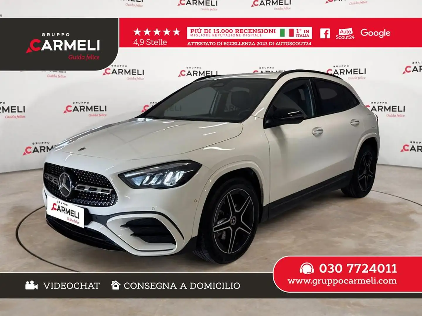 Mercedes-Benz GLA 200 d AMG Line Premium CERCHI 19,NIGHT PACK,AZIENDALE Bianco - 1