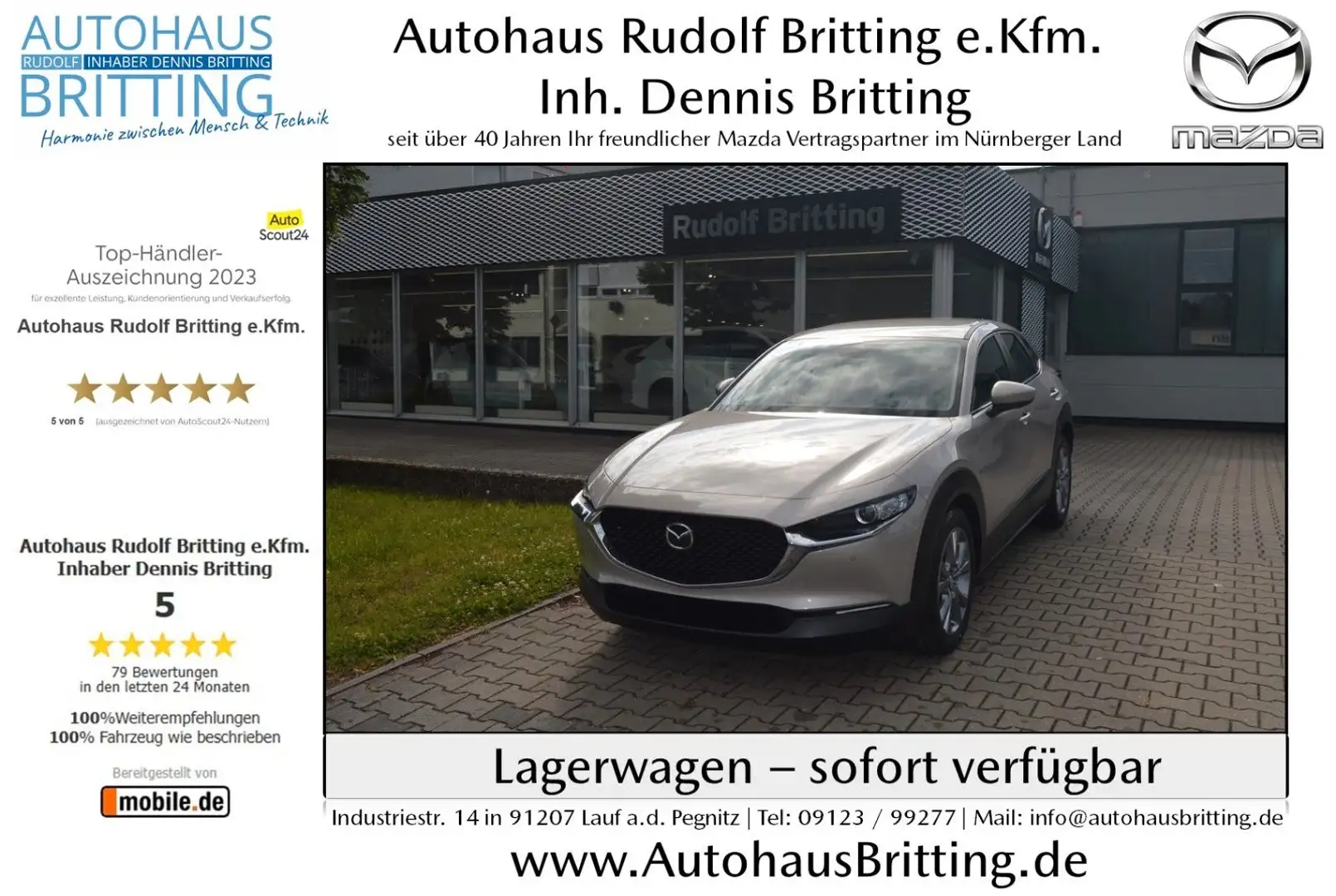 Mazda CX-30 SKYACTIV 140PS 6AG Exclusive-Line Navi Bej - 1