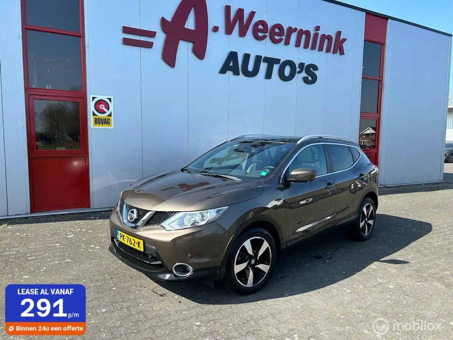Nissan Qashqai 1.2 Tekna 18 inch Pannodak Camera Leder Brun - 1