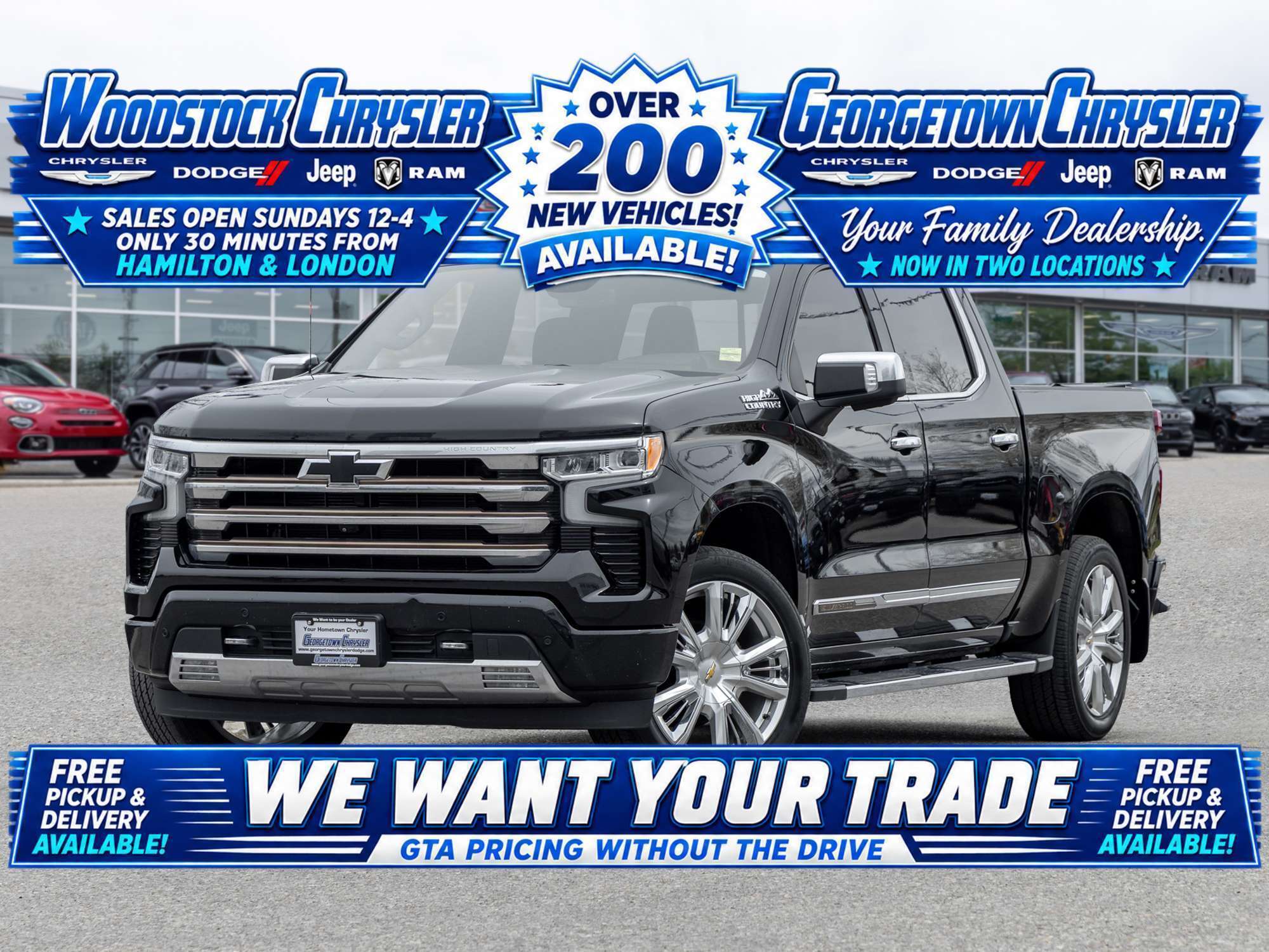 2022 Chevrolet Silverado 1500 HIGH COUNTRY | LEATHER | PANORAMIC MOON ROOF — снимка 1