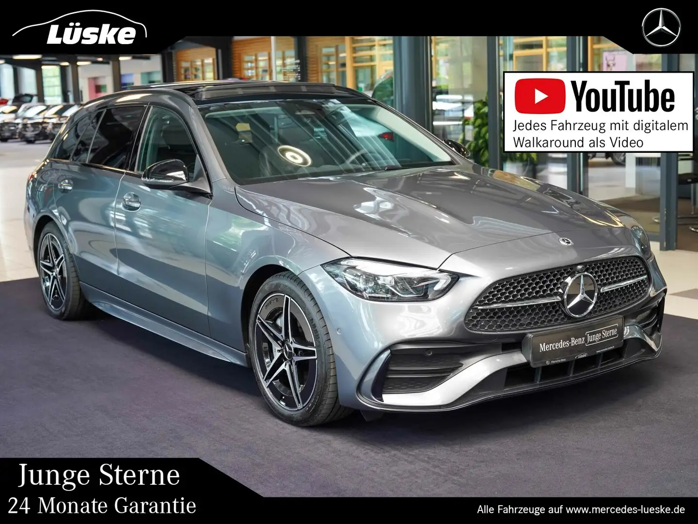 Mercedes-Benz C 220 C 220 d T AMG Line Night Panorama Kamera Memory Gris - 1