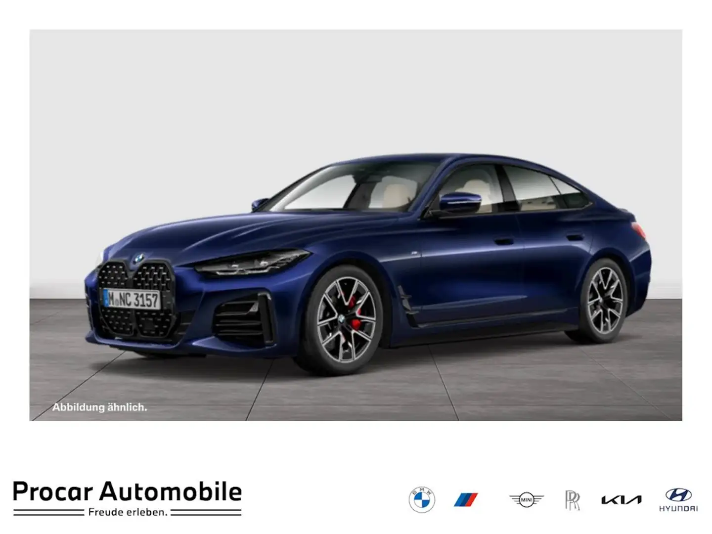 BMW 420 i Gran Coupé M Sport RFK NAVI LED Bleu - 1