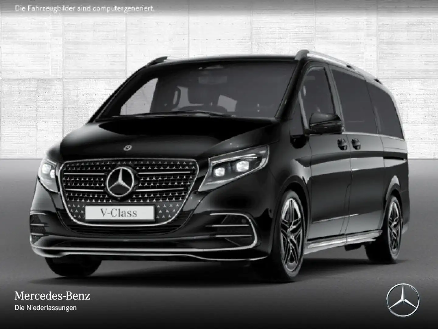 Mercedes-Benz V 300 d 4M AVANTGARDE+Allrad+AMG+SchiebDa+9G+AHK Schwarz - 2