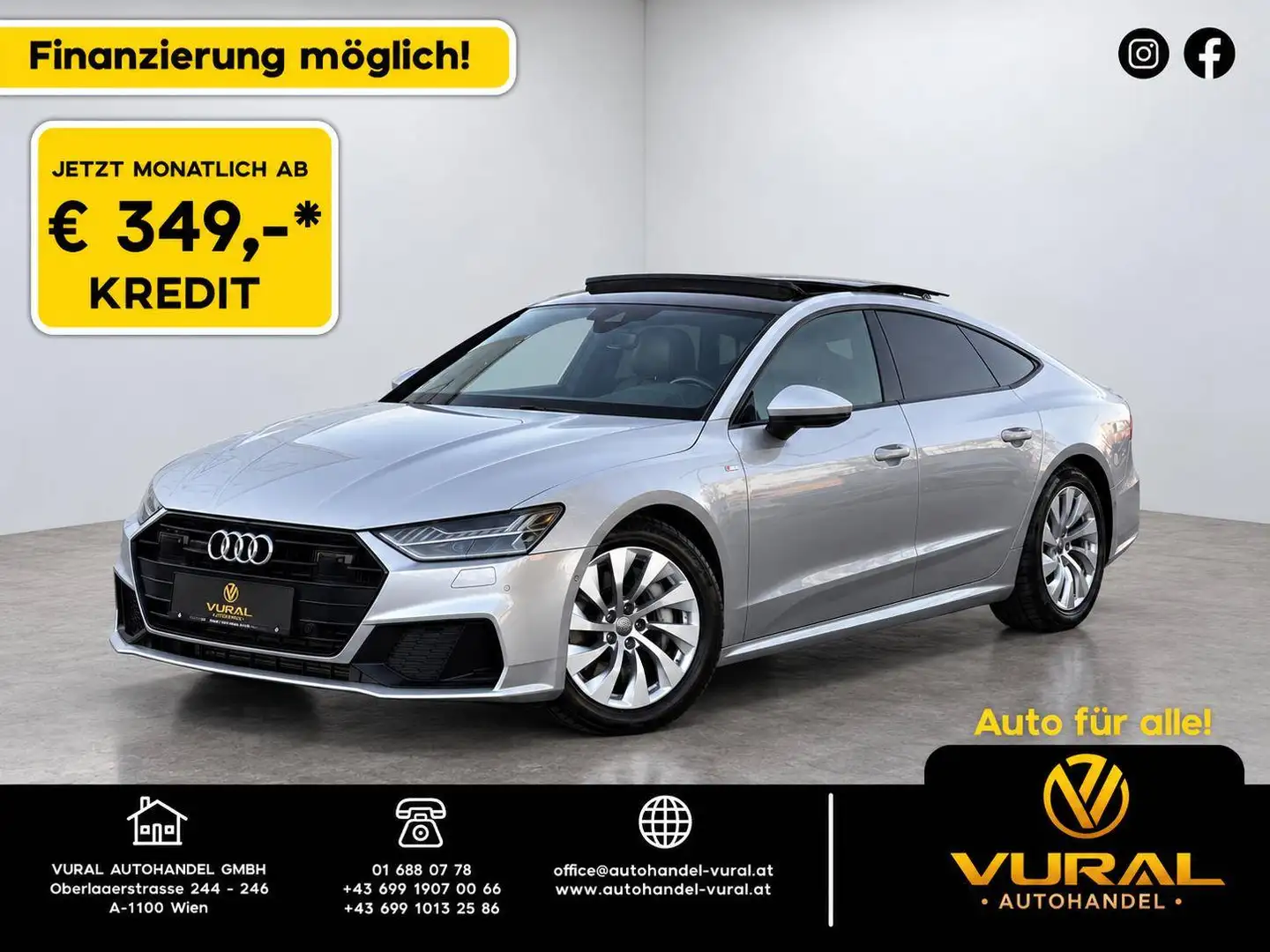 Audi A7 55 TFSI quattro | Panoramadach | Matrix | Allradlenkung | AHK | Bang & Olufsen | Grau - 1