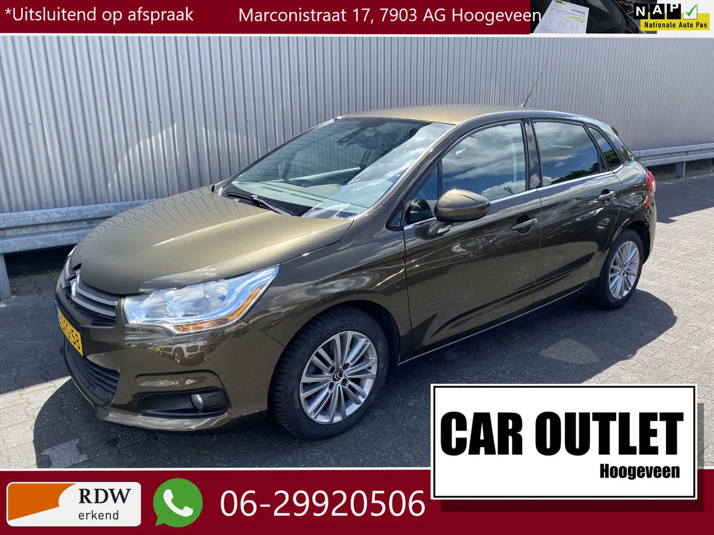 Citroen C4 1.6 VTi Ligne Business Clima, Navi, CC, PDC, LM, T Bruin - 1