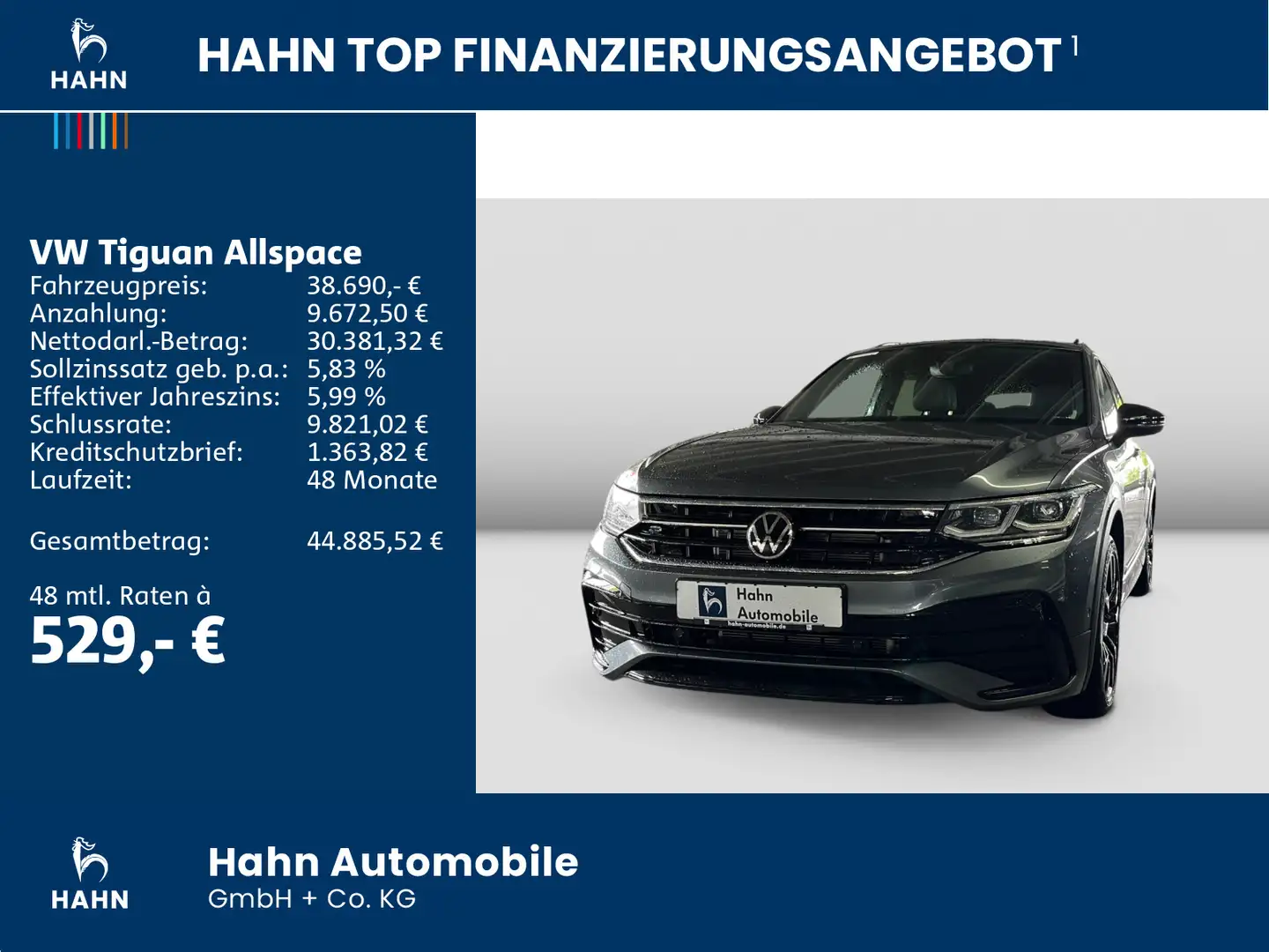 Volkswagen Tiguan Allspace 2.0TSI DSG R-Line 4Motion AHK Pa Grau - 2