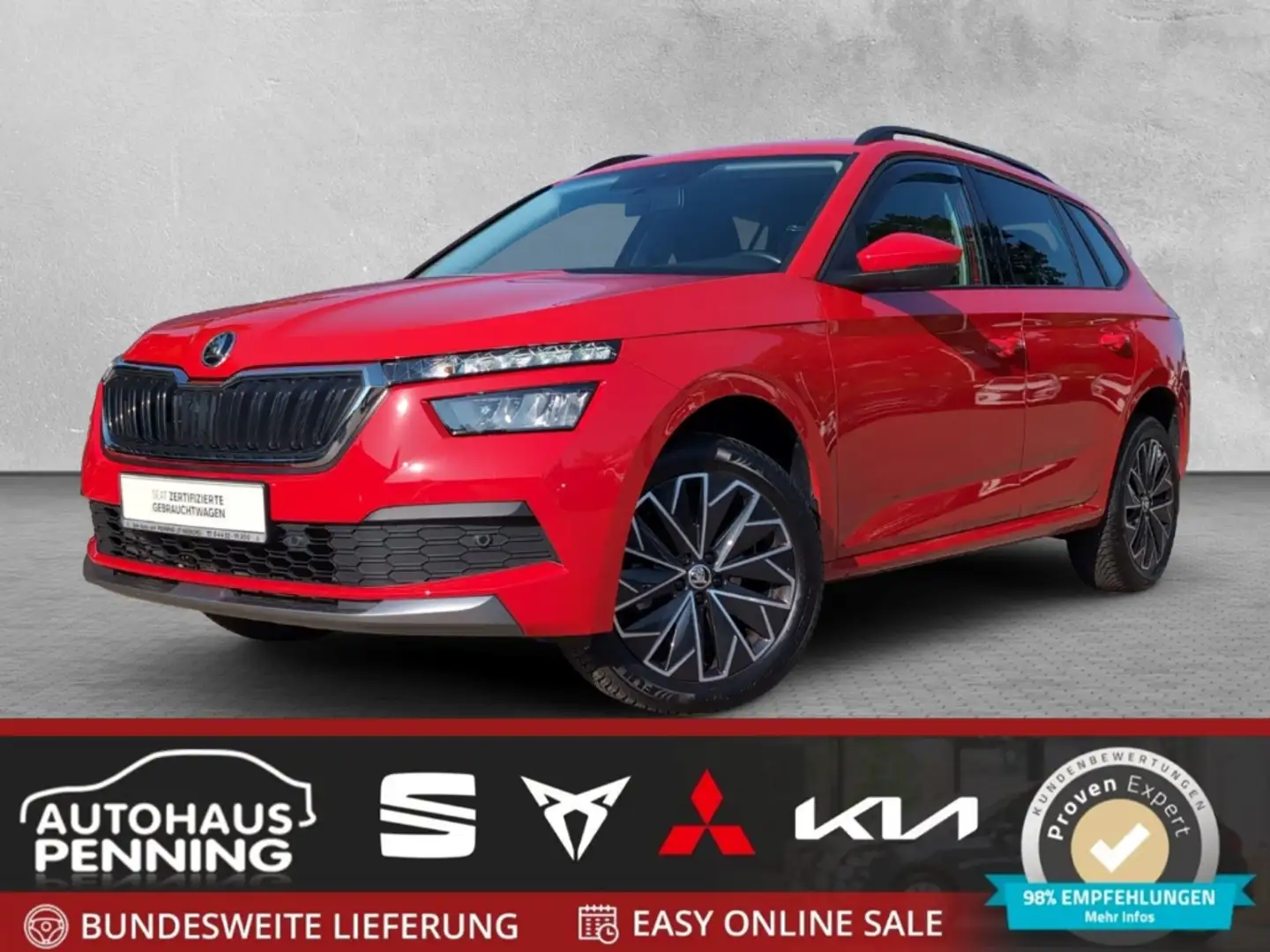 Skoda Kamiq 1.0 TSI AMBITION AHK LED GRA GJR FULL LINK KAMERA Rot - 1