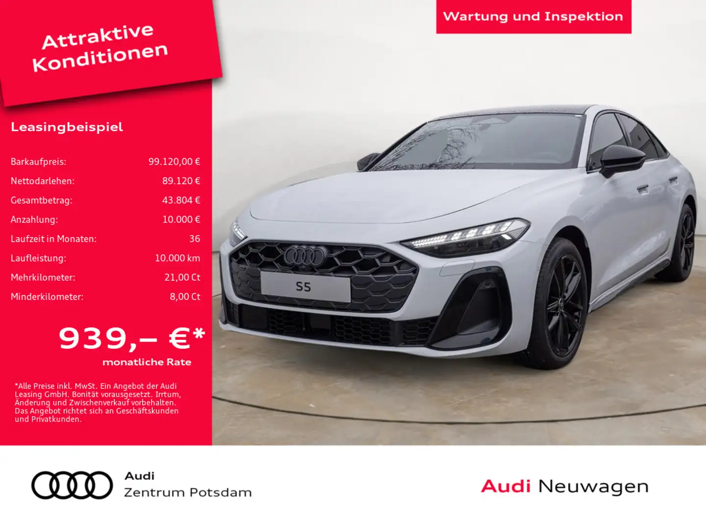 Audi S5 Limousine TFSI AHK HUD B&O STANDHZ PANO Білий - 1