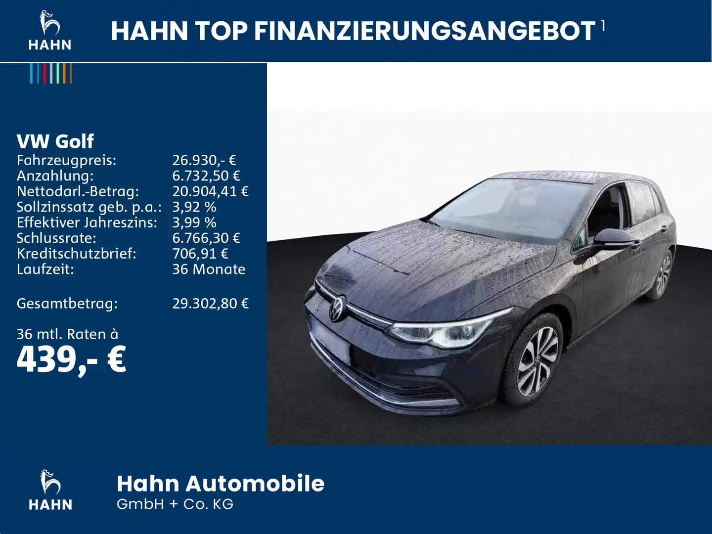 Volkswagen Golf VIII 2.0TDI DSG Active Matrix Navi Pano CAM Schwarz - 2