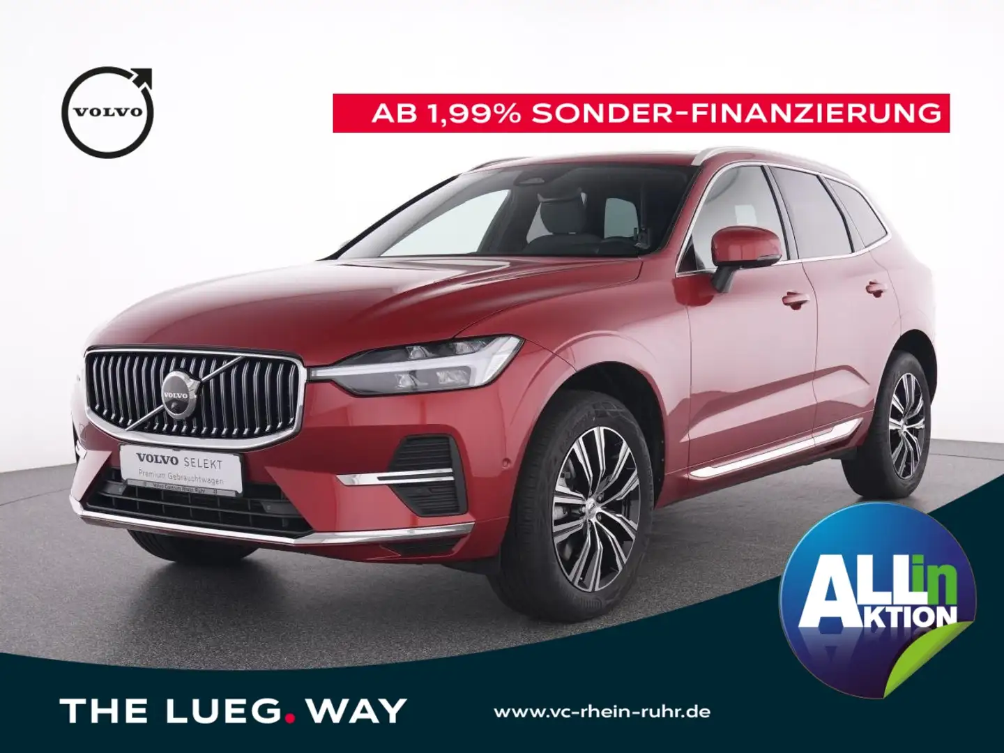 Volvo XC60 B4 D AWD Inscription +XENIUM+GSD+PAP+360°+ Red - 1