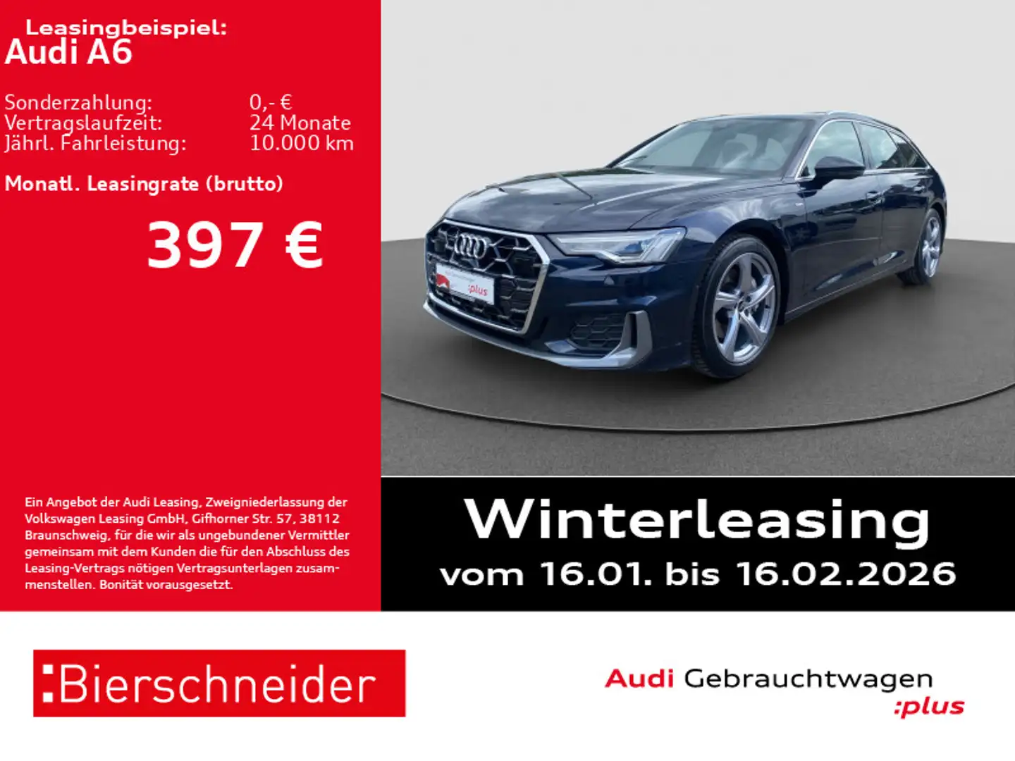 Audi A6 Av 45 TDI qu S-Line MATRIX PANO CAM ACC 5J. G Blau - 1
