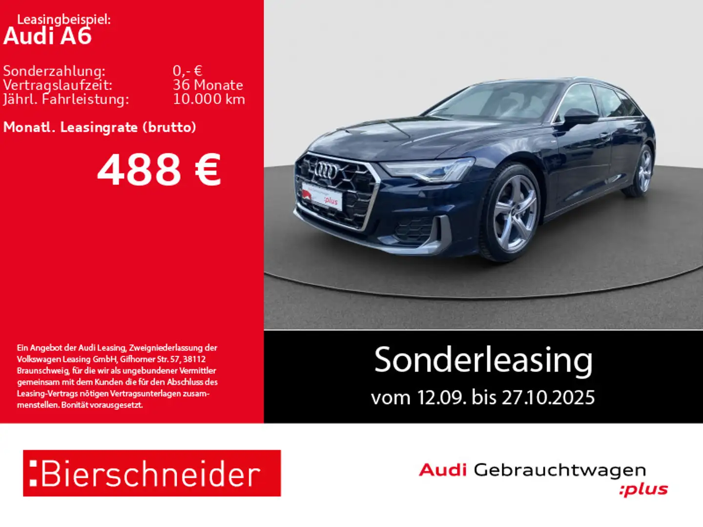 Audi A6 Av 45 TDI qu S-Line MATRIX PANO CAM ACC 5J. G Blau - 1