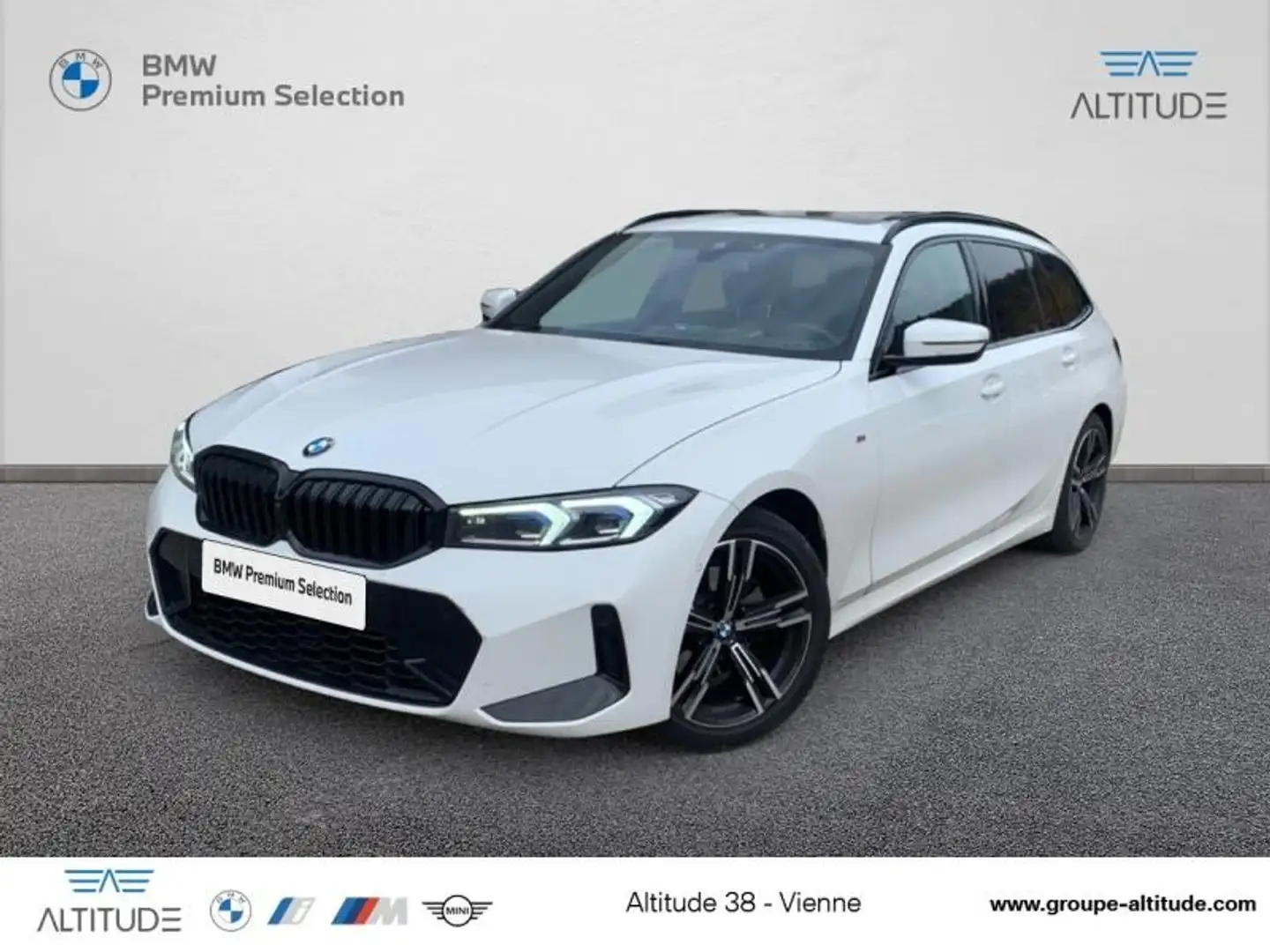 BMW 320 320dA xDrive 190ch M Sport Blanc - 1