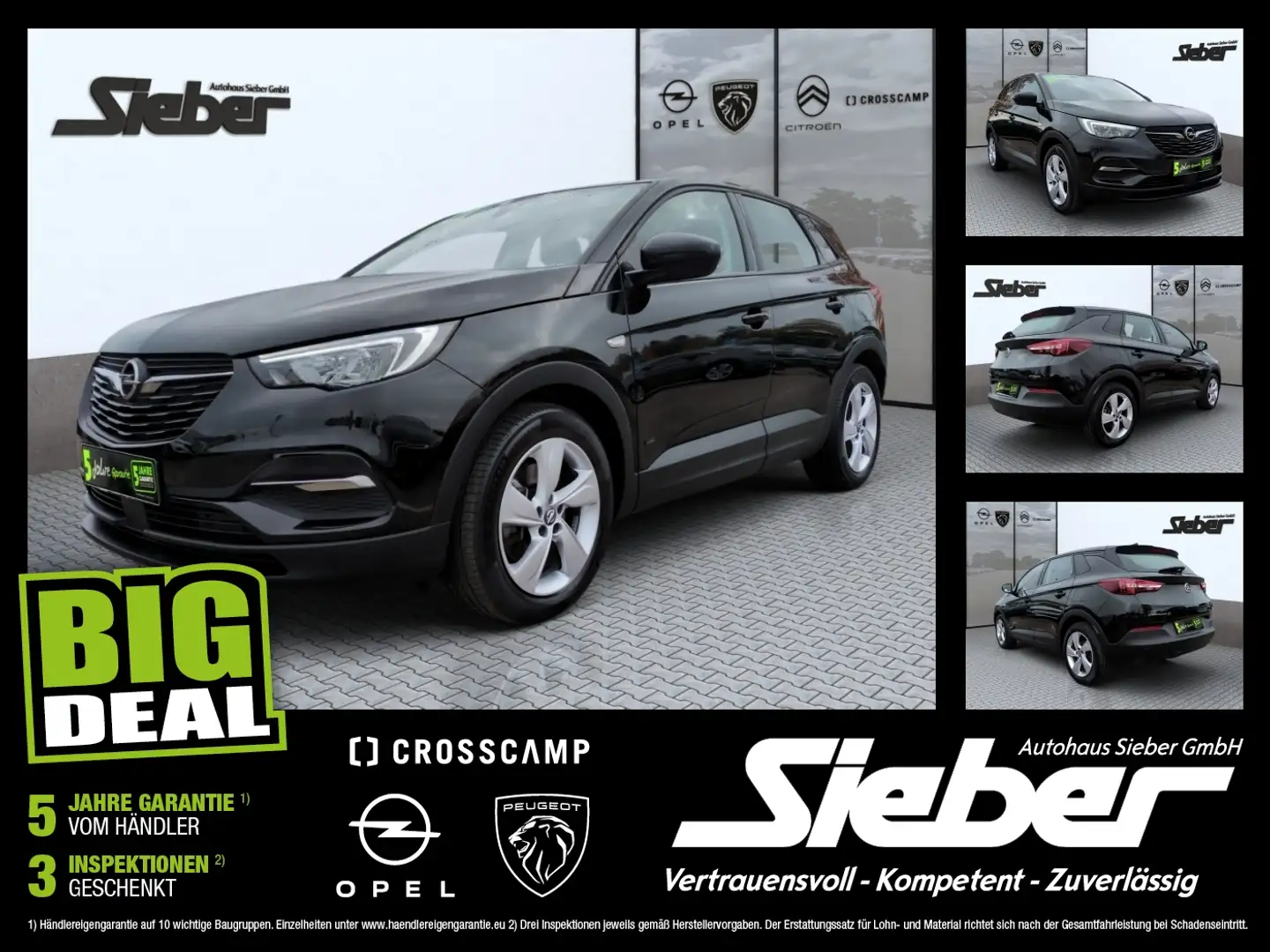 Opel Grandland Hybrid Edition LED Navi Tempomat Nero - 1
