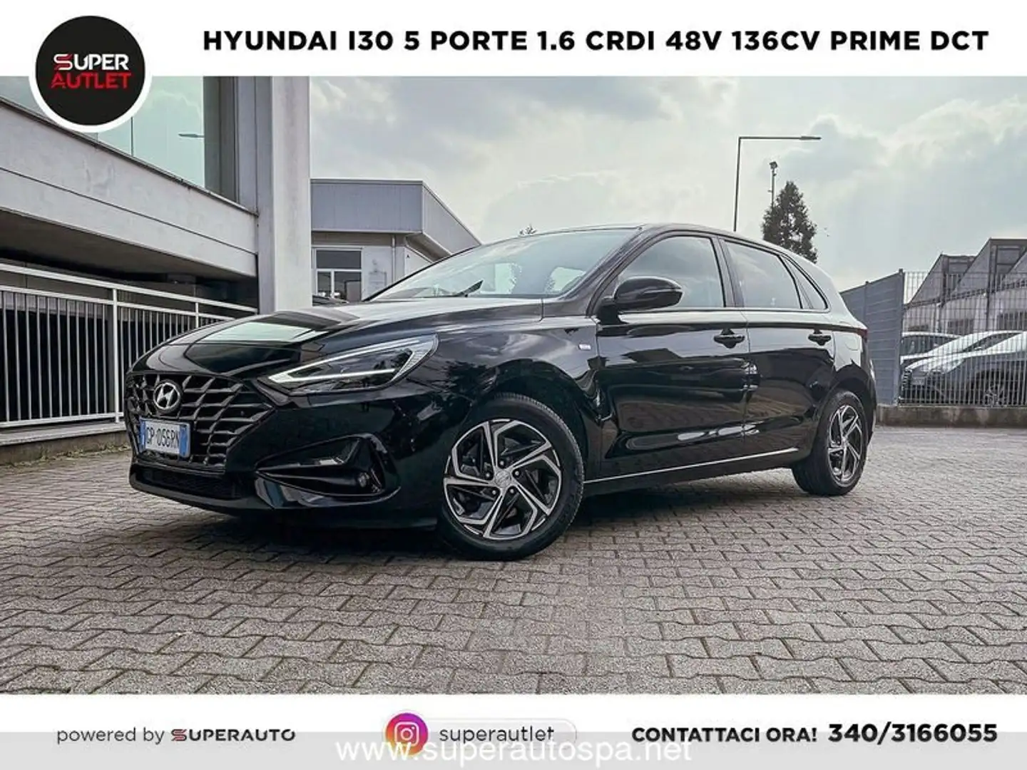 Hyundai i30 5 Porte 1.6 CRDi 48V 136cv Prime DCT Schwarz - 1